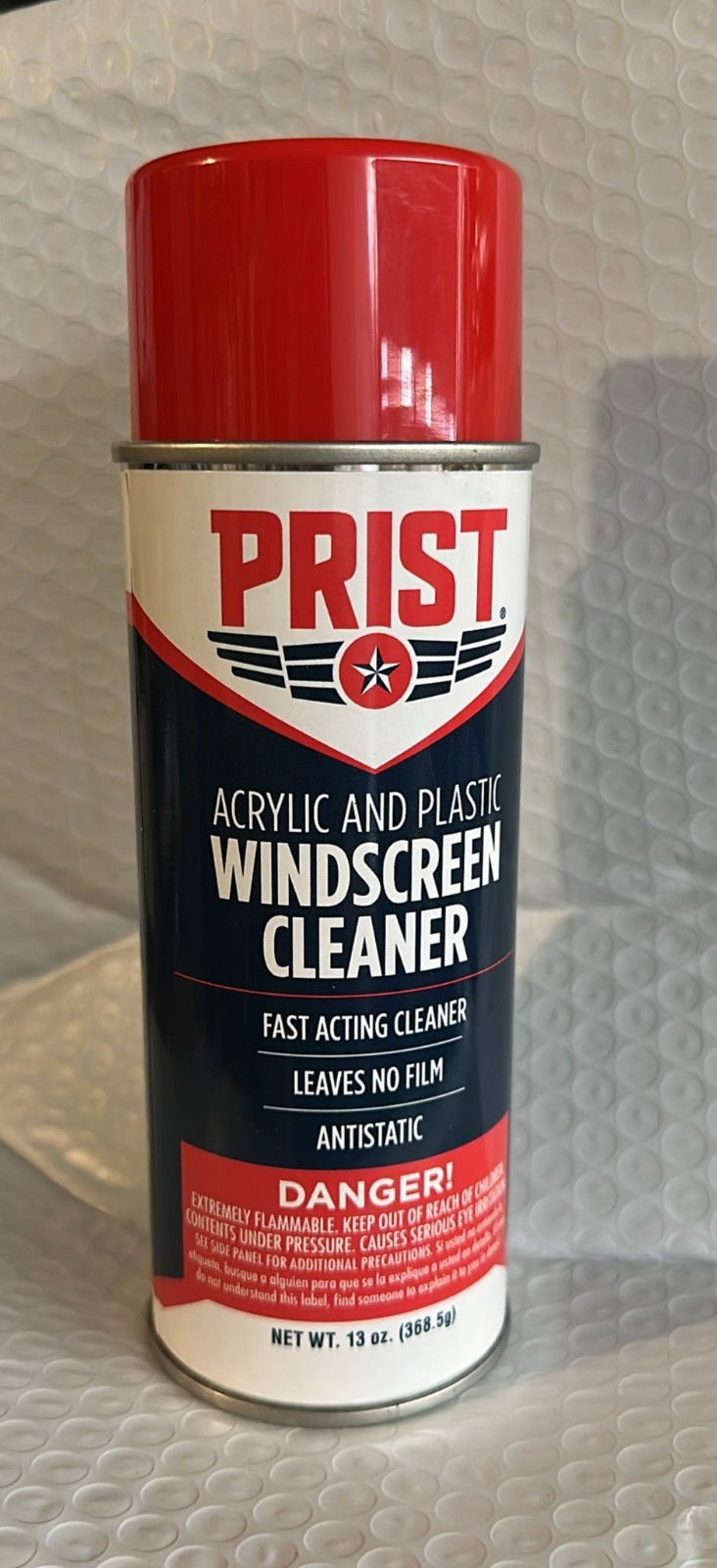 PRIST Acrylic Plastic & Glass Cleaner, 13 oz Aerosol Can
