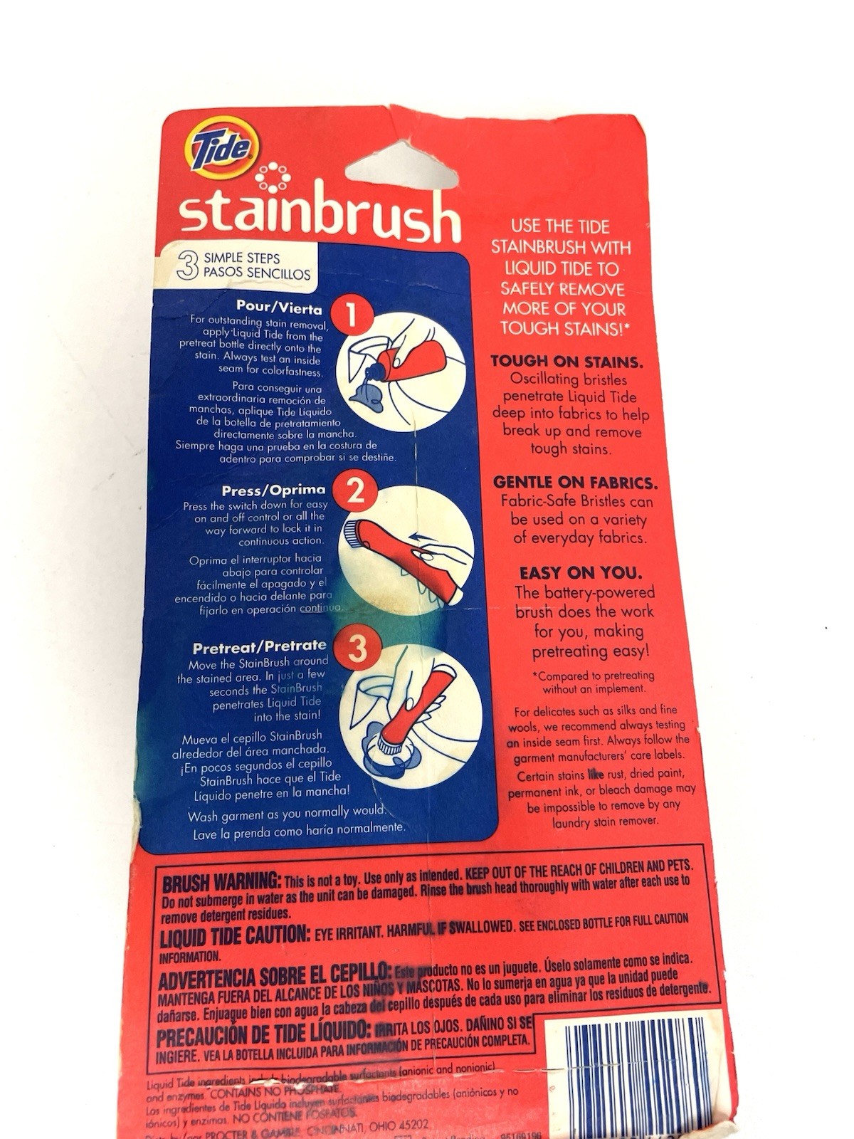 NOS Tide Stainbrush Battery Powered Cleaning Brush w 5oz Detergent AS IS – READ