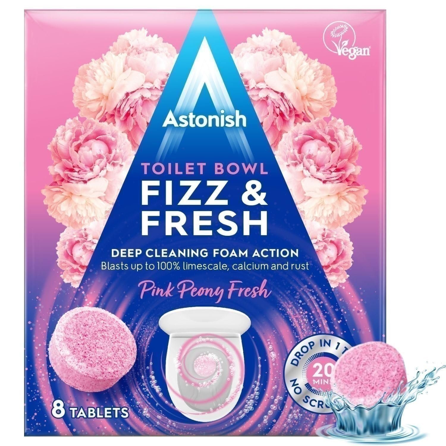 Astonish Foaming Eucalyptus Fresh Fizz & Fresh Bathroom Toilet Bowl Cleaner -…