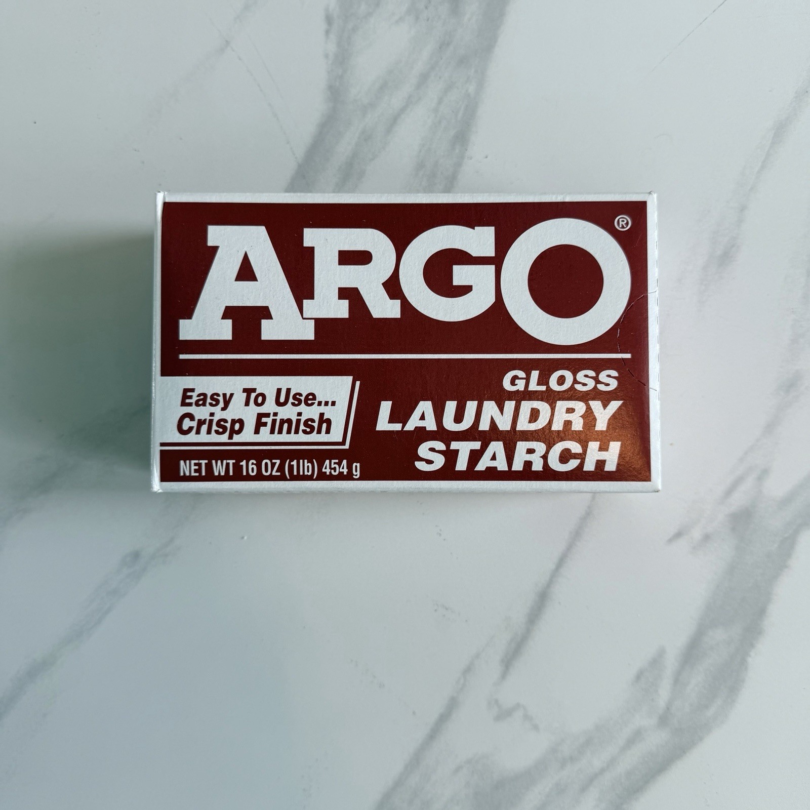 Exp06/2020- ARGO Gloss Laundry Starch Red, Removes Greasy Spots 16oz New Sealed