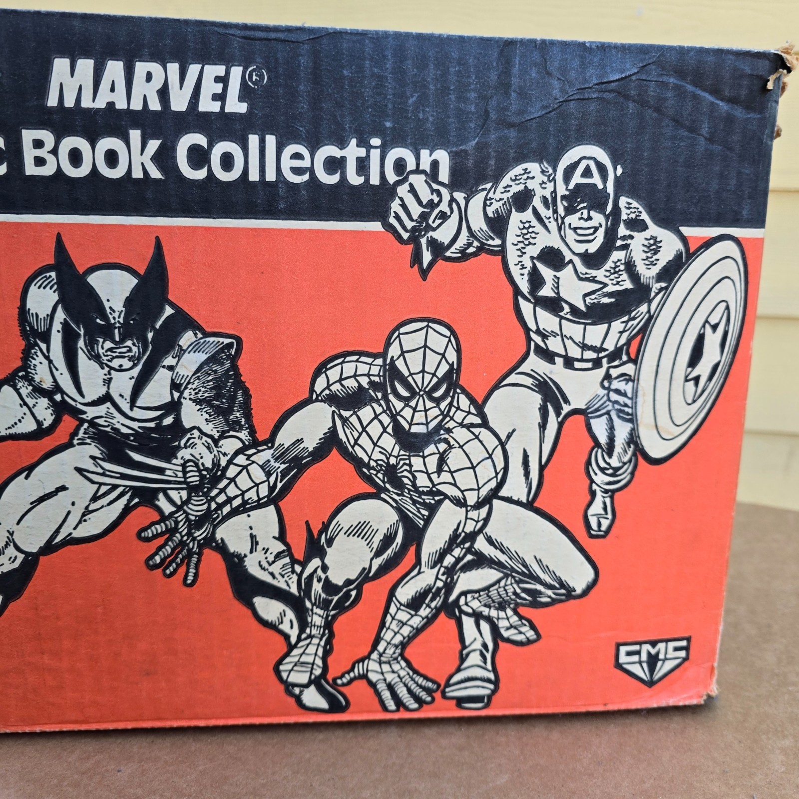 Vintage Marvel Comic Book Collection Storage Box 1989 CMC Wolverine Spiderman