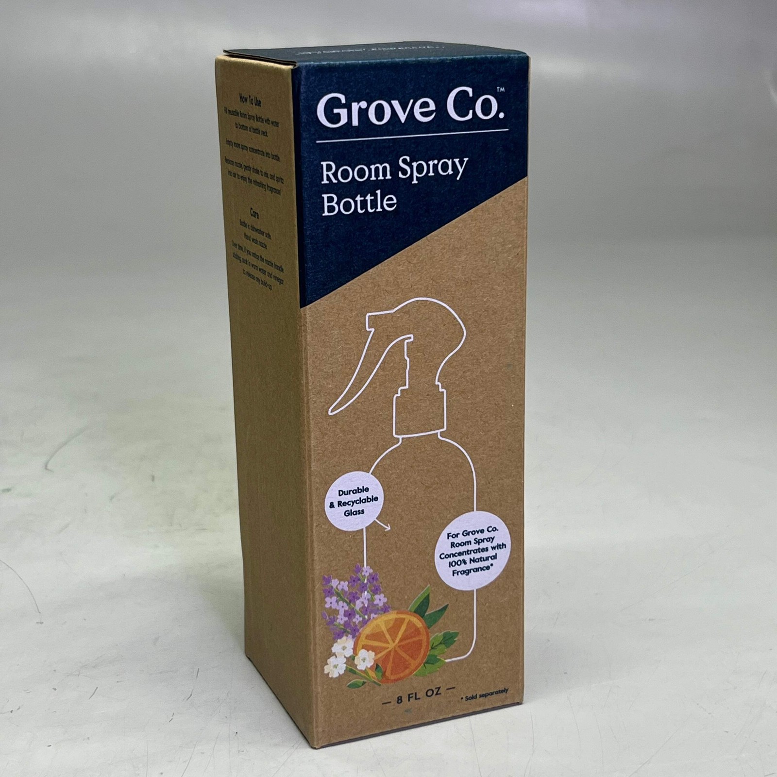 GROVE CO (4 PACK) Reusable Room Spray Bottle 8 fl oz, Clear GR-324-9852