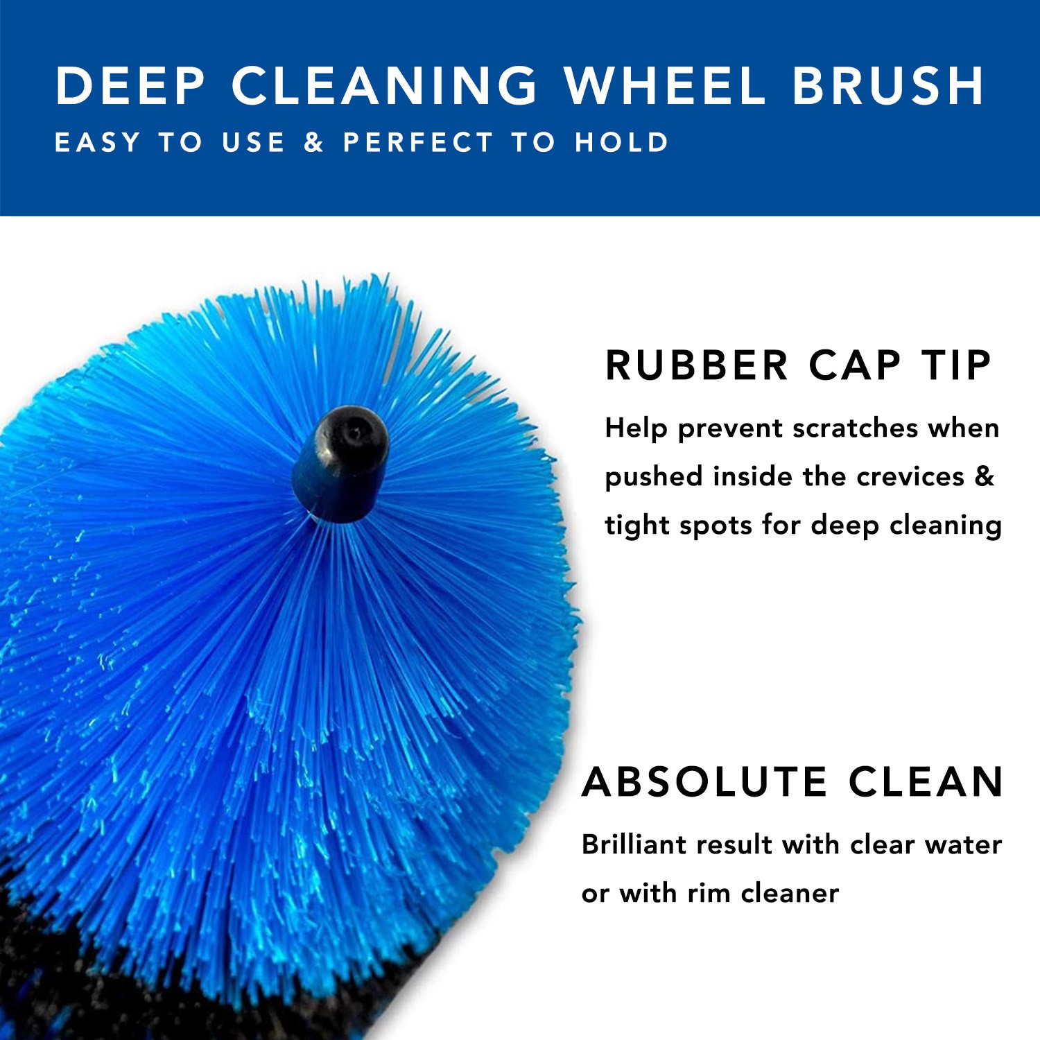 MaximalPower 18’’ Wheel Brush for Car Wheel Rim Detailing Brush Car Barrel Tire