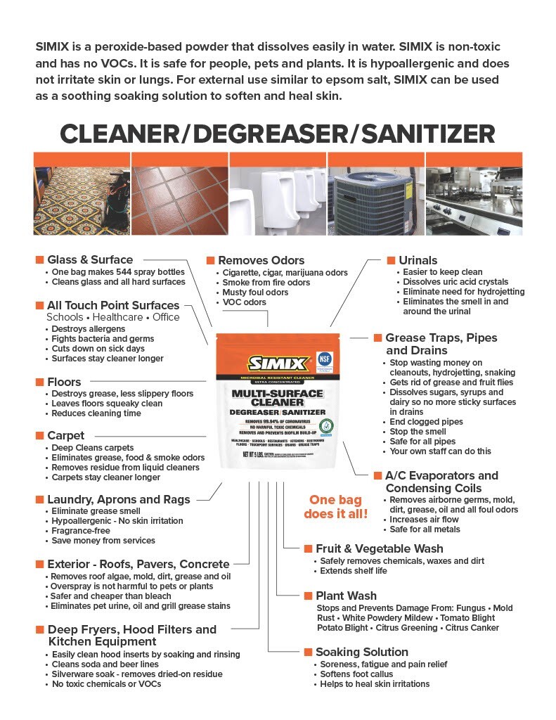 SIMIX 5 lb Bag All Purpose Cleaner Environmentally friendly