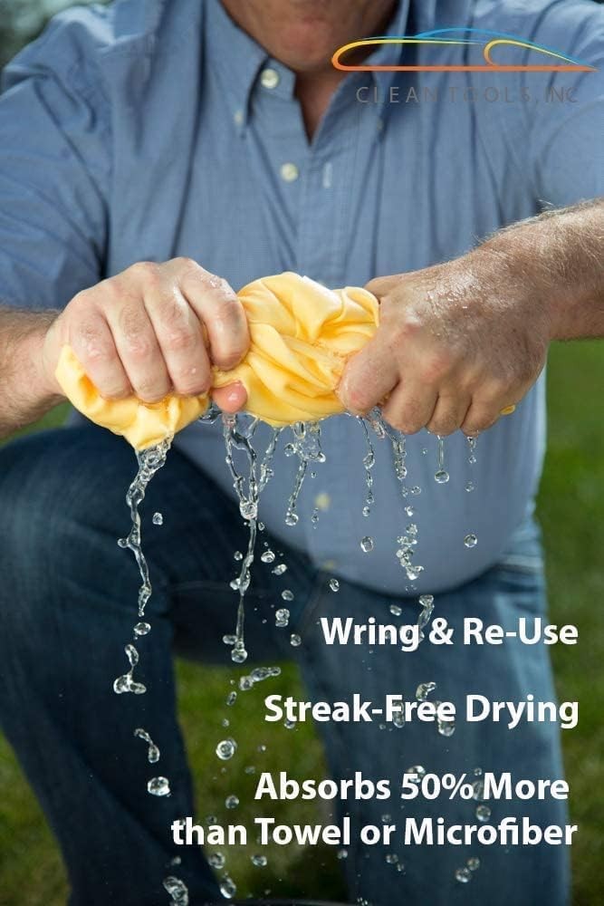 Premium 27×17 Synthetic Drying Chamois Cloth for Cars – Super Absorbent,