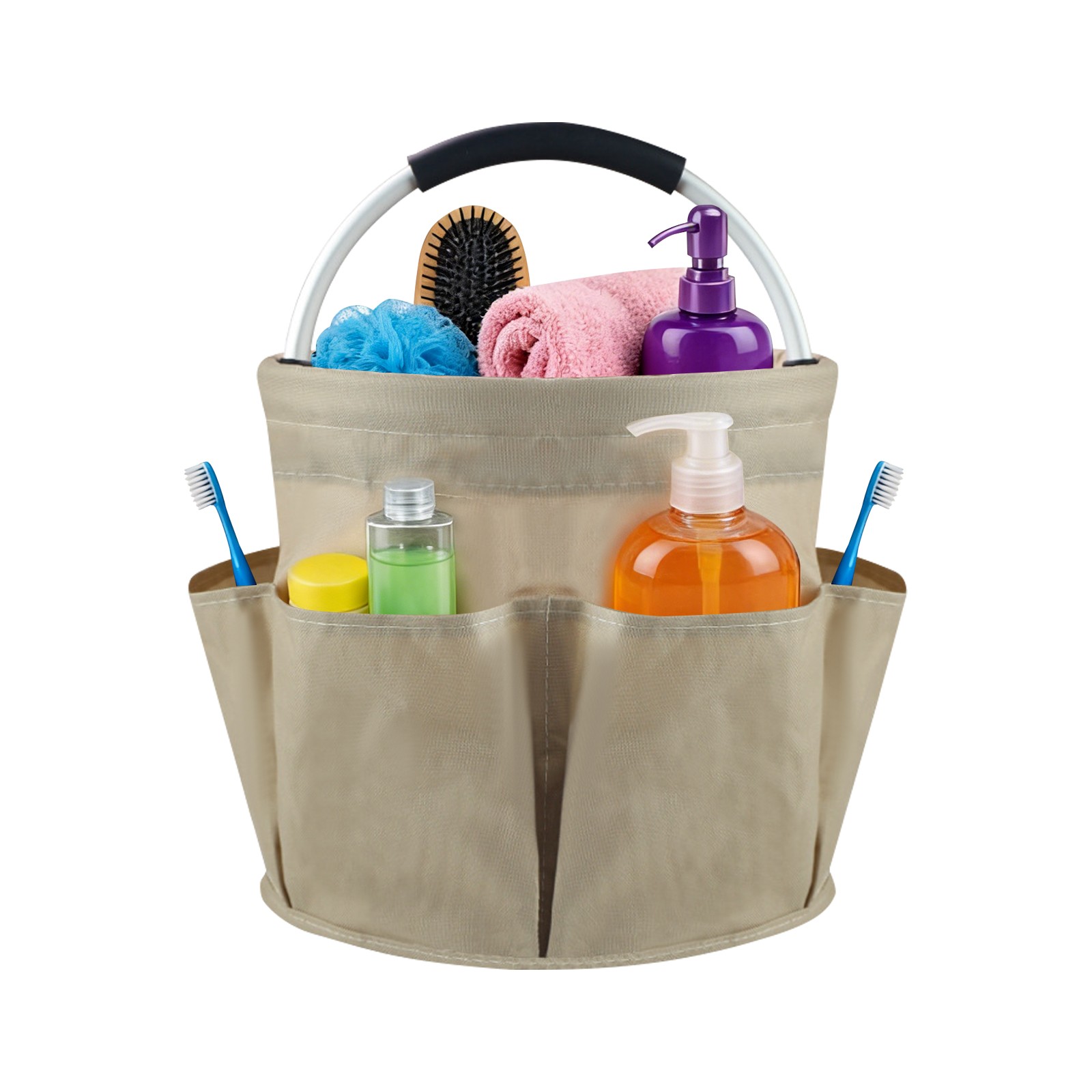 Foldable Cleaning Caddy Beach Basket Multifunctional Storage Basket for Camping