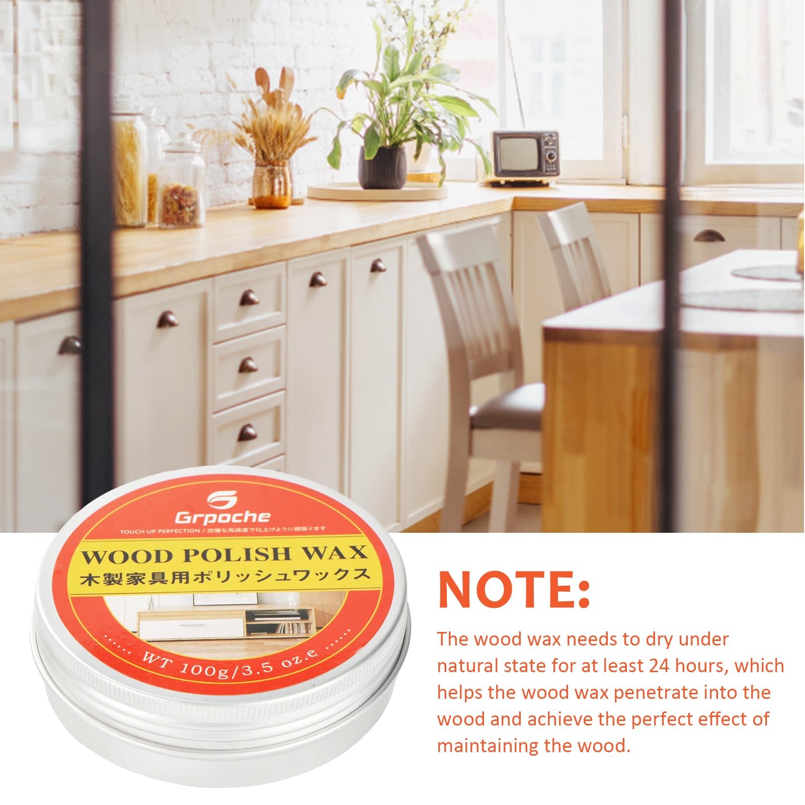Wood Wax for Furniture, Paste Wax for Wood Floor Polish, Conditioner, Cleaner…