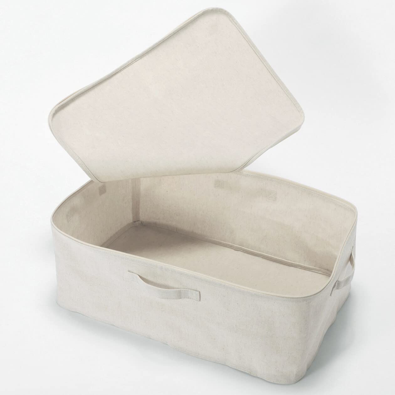 MUJI Soft Box Large 59x39x23cm Polyester Linen Storage Case