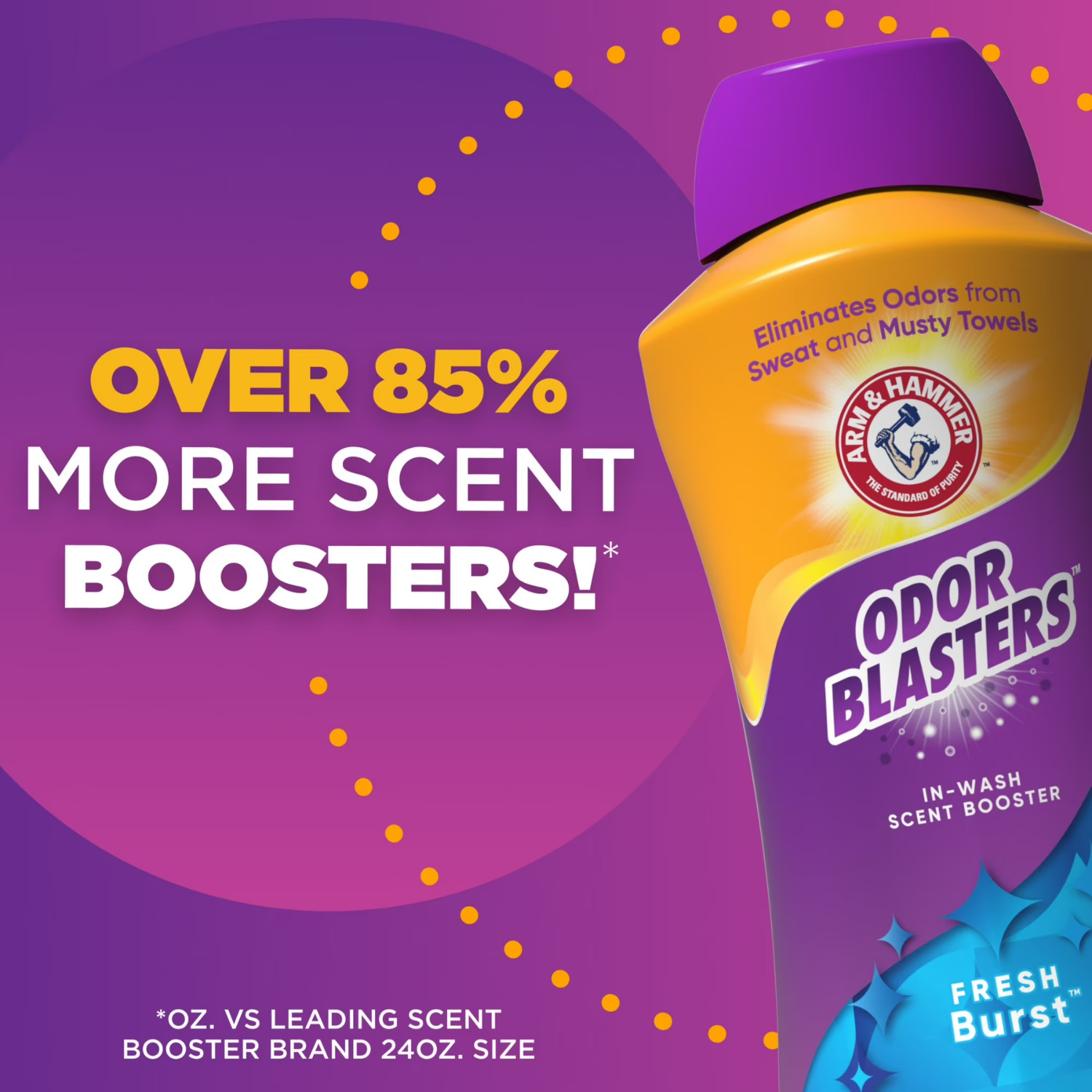 6 Pack ARM & HAMMER Odor Blasters In Wash Scent Booster Fresh Burst 45 oz
