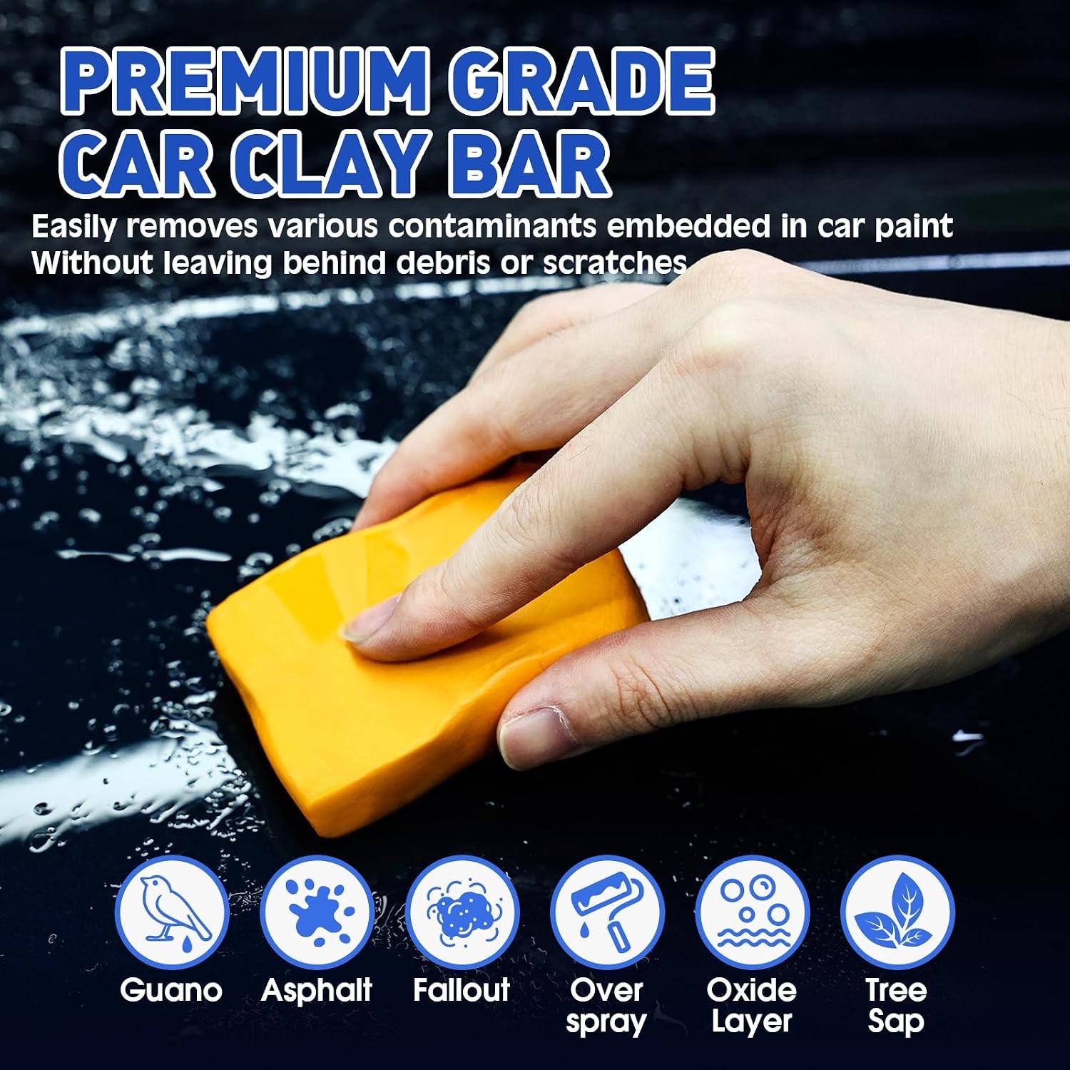 Car Detailing Kit 6 Count Clay Bar Kit for Car Cleaning and Detailing Supplies