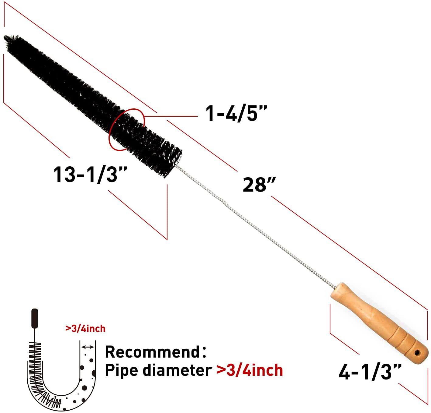 MaximalPower Lint Vent Exhaust Trap Cleaner Brush for Dryer Fridge Pet Sofa