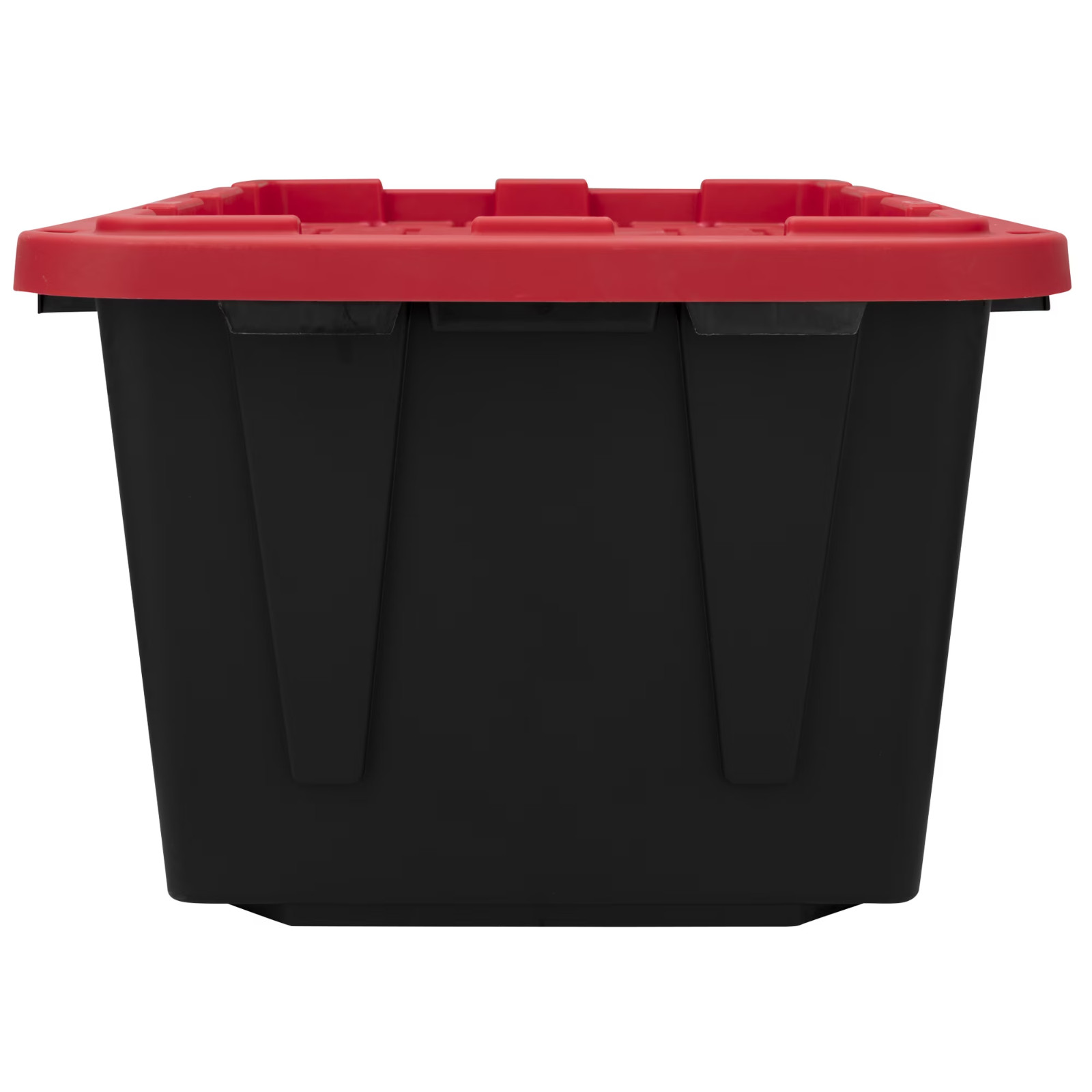 Hyper Tough 27 Gallon Heavy Duty Storage Bin – Black & Red Snap Lid Container