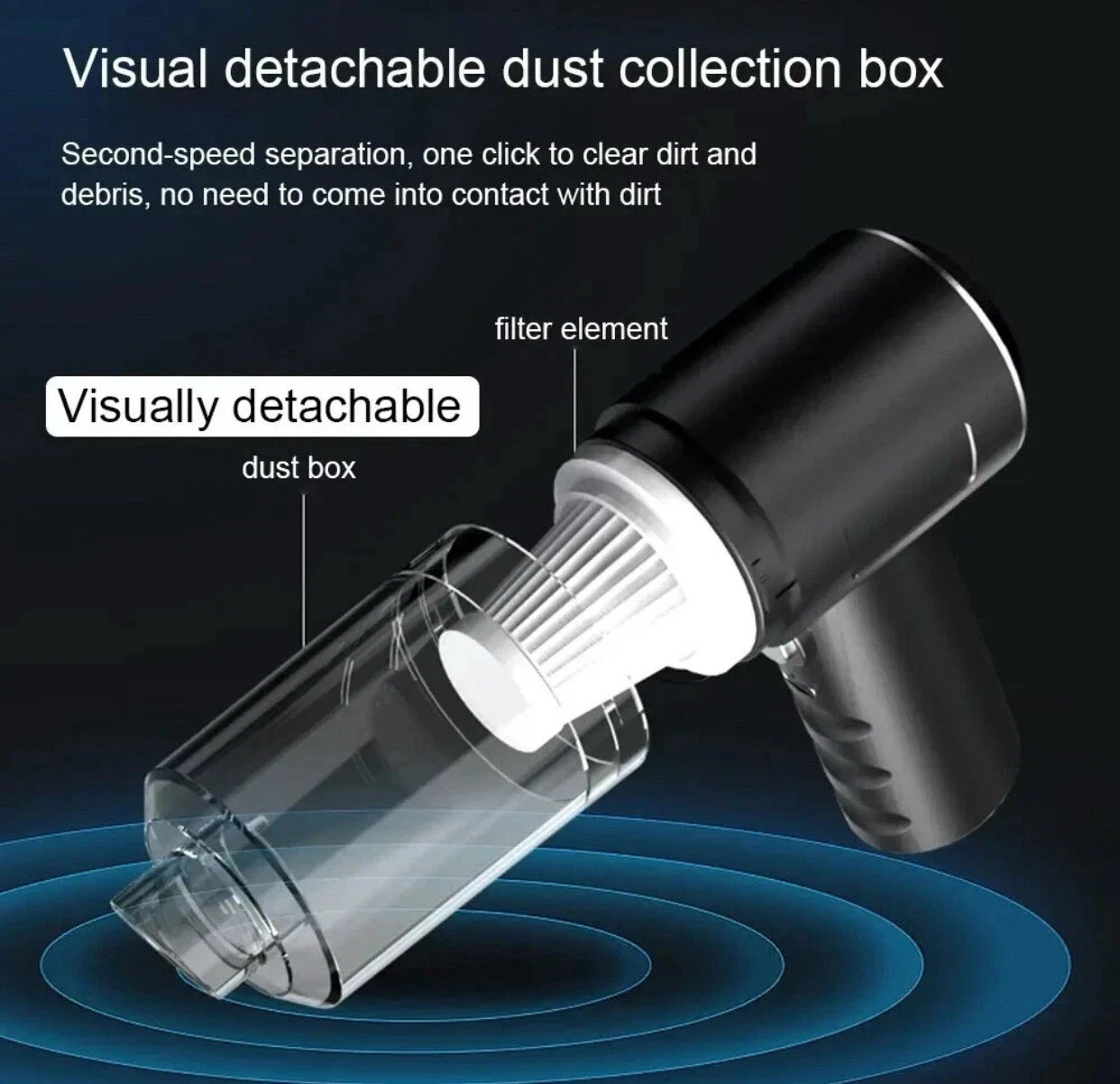 60W Cordless Handheld Vacuum Cleaner Small Mini Portable Car Auto Home Wireless