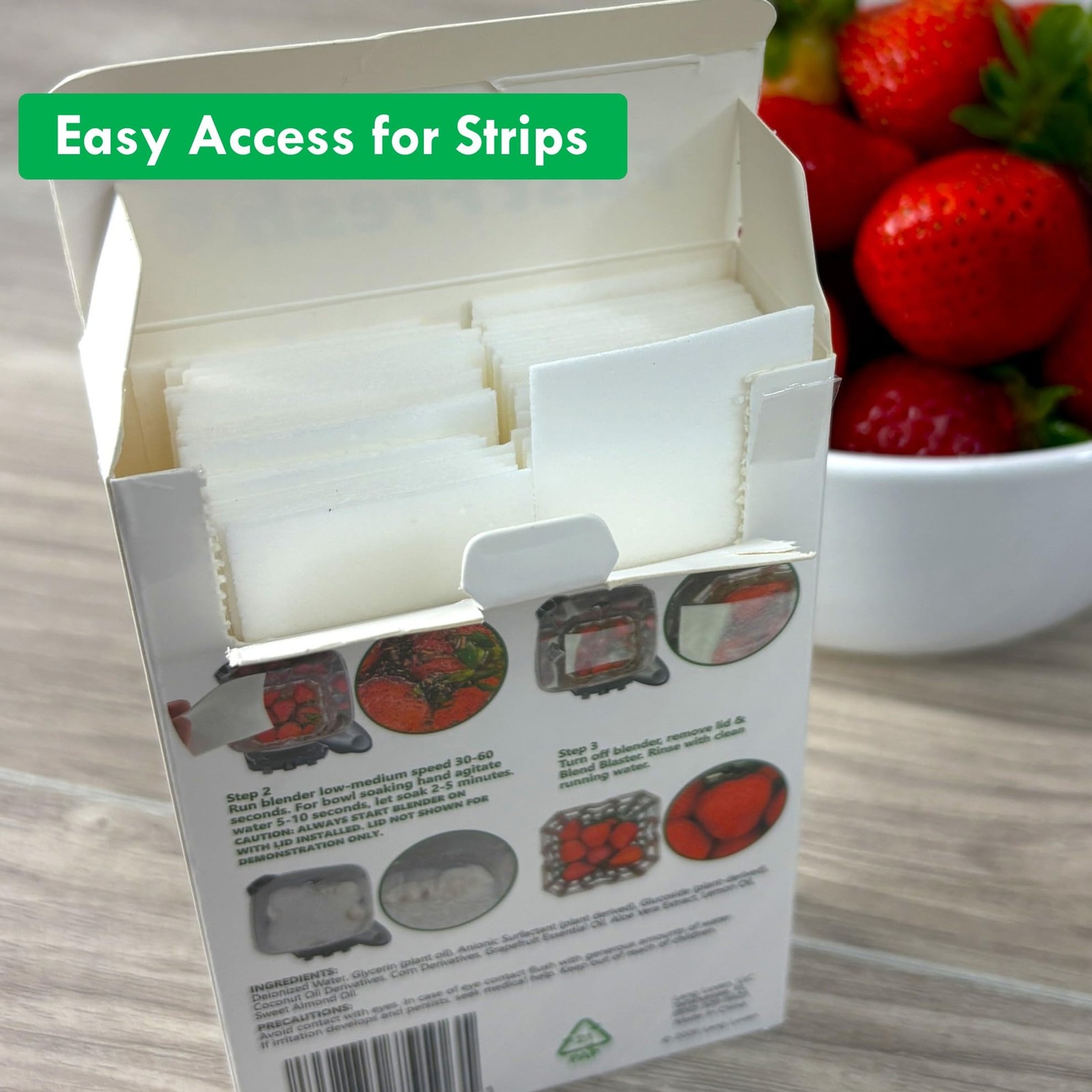 Fruit and Vegetable Wash Strips | Plant-Based, Food-Safe Produce Cleaner | Disso