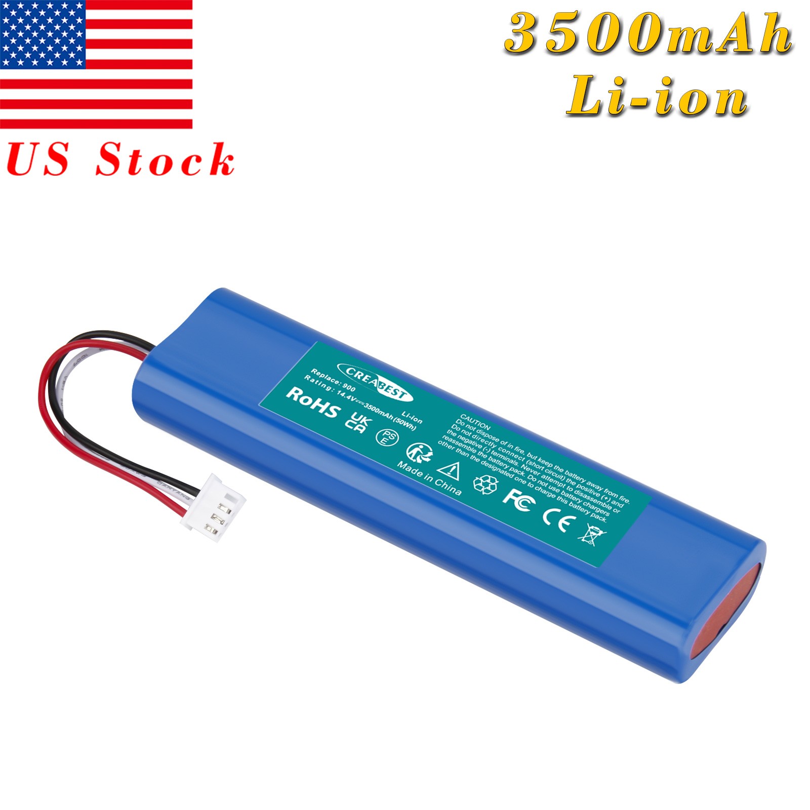 3500mAh 14.4V Li-ion Battery For Ecovacs S01-LI-148-2600 S01-LI-148-3200 DG36
