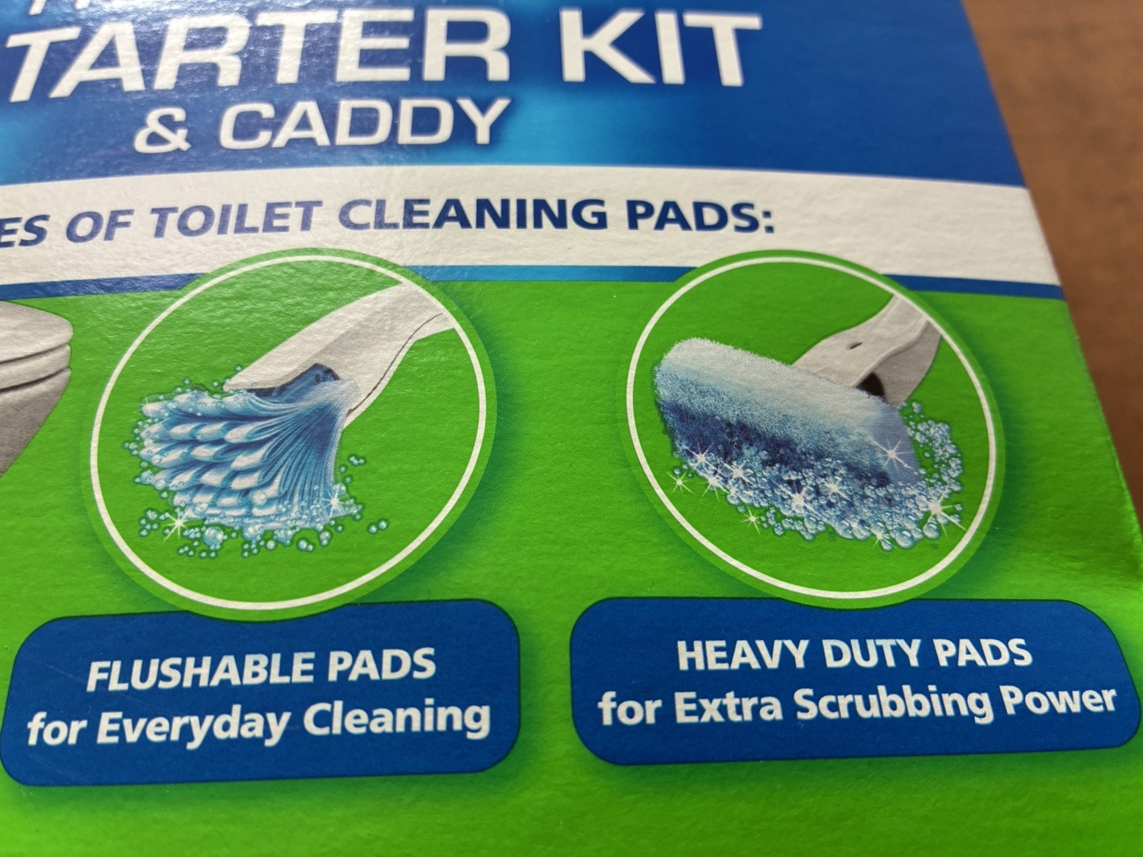 Scrubbing Bubbles Fresh Brush Starter Kit/Caddy 2 Toilet Cleaning Pads 4-in-1