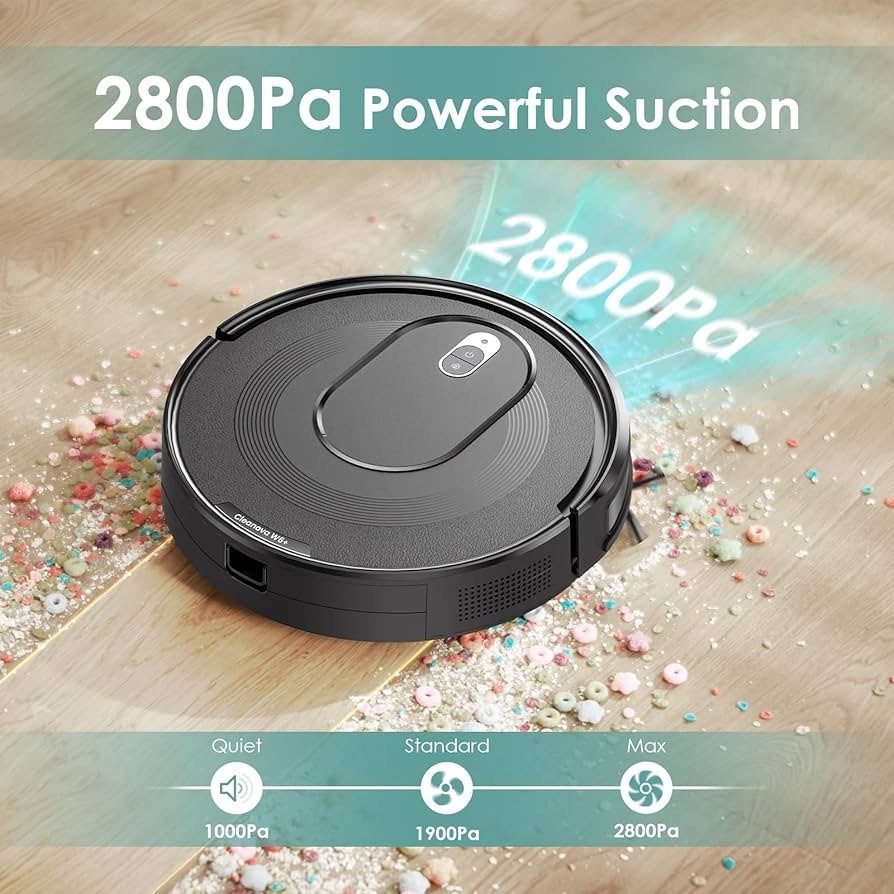 Robot Vacuum, 100 Mins Runtime, Slim, Quiet, Automatic Robotic Vacuum Cleaner