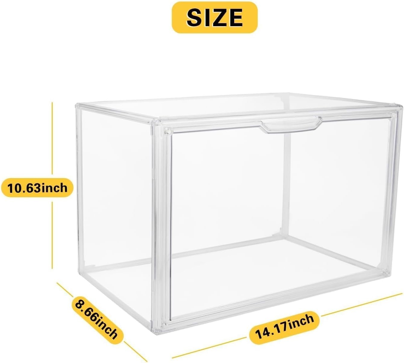 Clear Acrylic Storage Box with Lift-Off Lid – Perfect for Shoes & Collectibles
