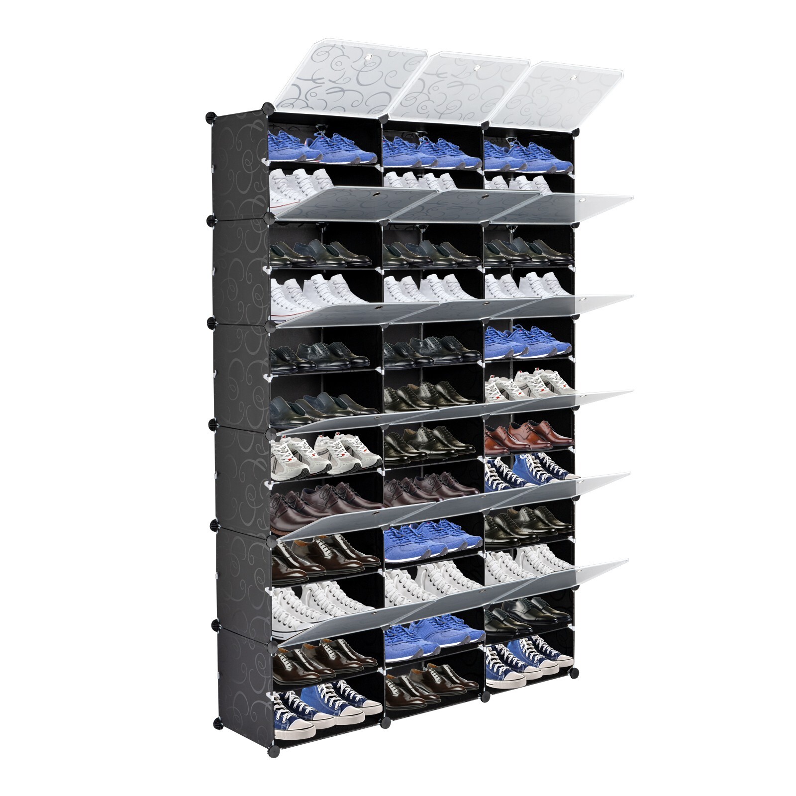 72 Pairs Shoe Rack Organizer 12-Tier Stackable Shoe Storage Cabinet Space Saving