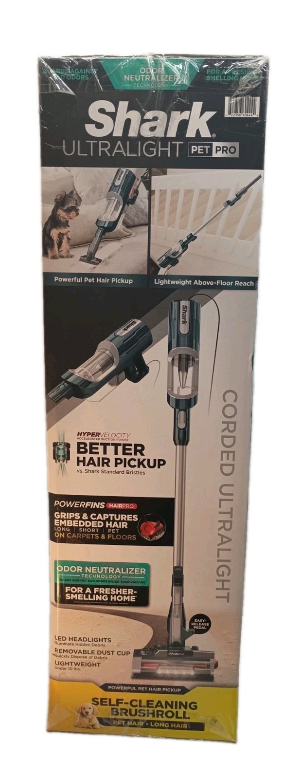 Shark HZ700 UltraLight Pet Pro Corded Stick Vacuum with PowerFins