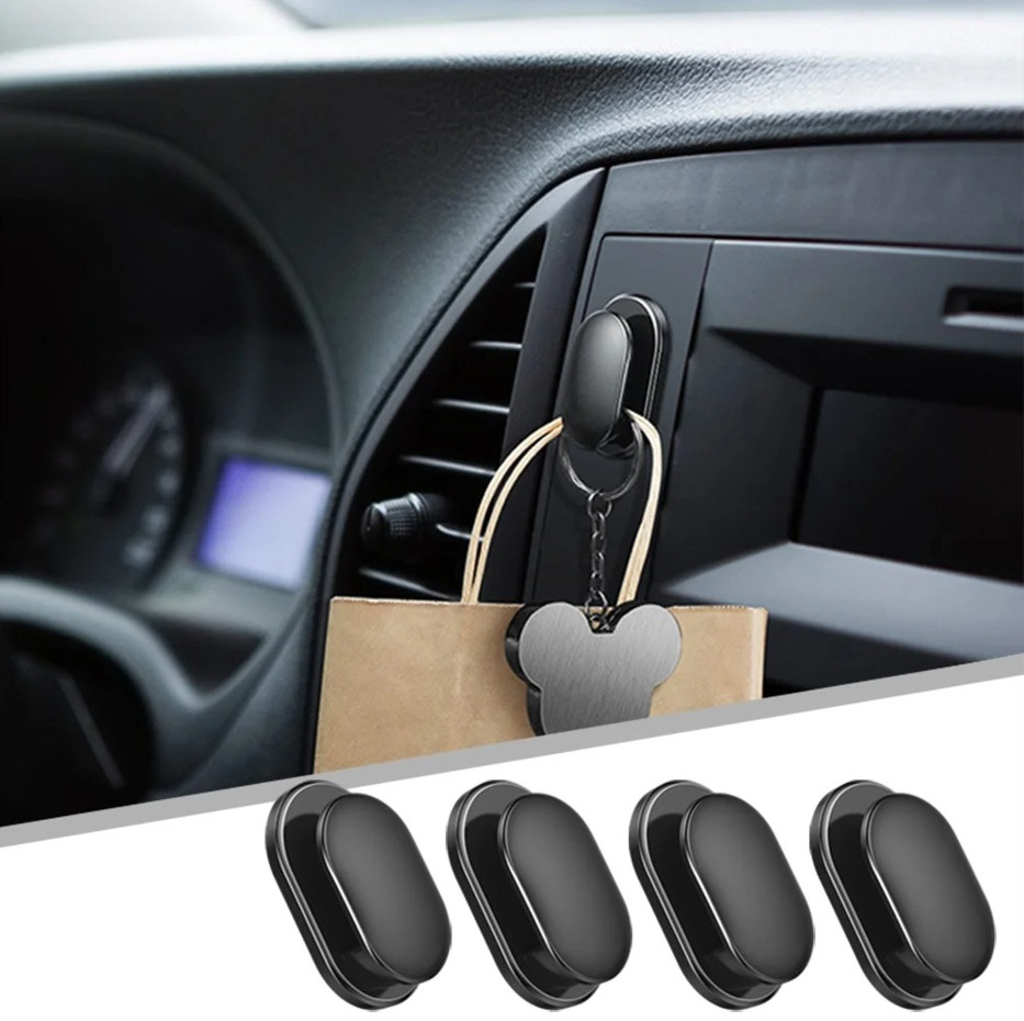 10pcs Mini Car Hooks Self-Adhesive Storage Holder for USB Cable Key, Accessories