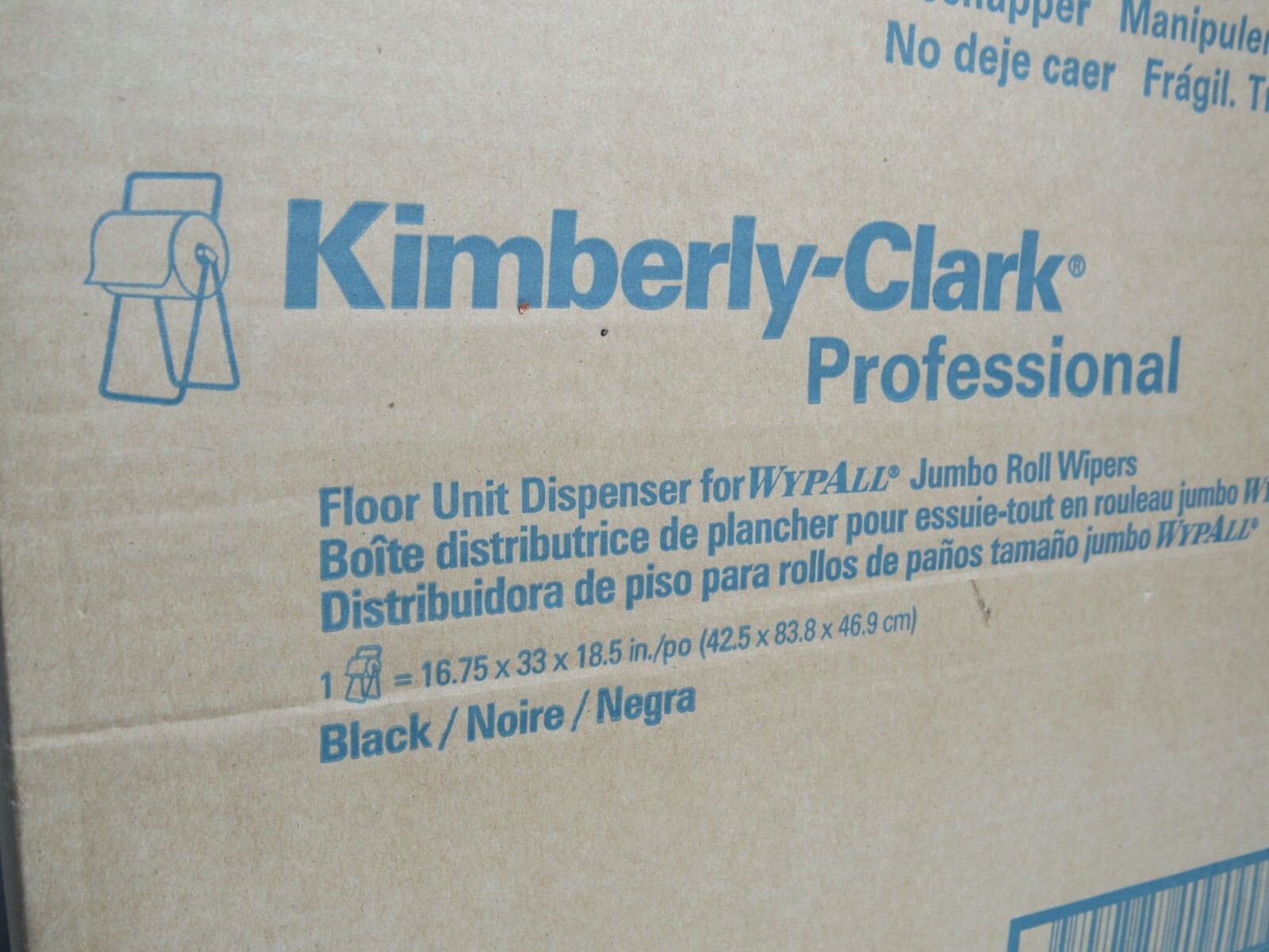Kimberly-Clark Jumbo Roll Dispenser Black 16-4/5″ W x 18-1/2″ D x 33″ H 8059620
