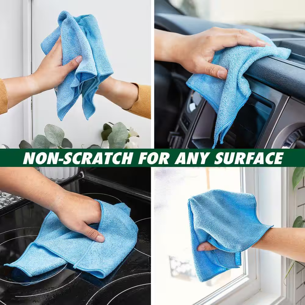 14 In. X 14 In. All-Purpose Microfiber Cloth Towels (48-Pack)
