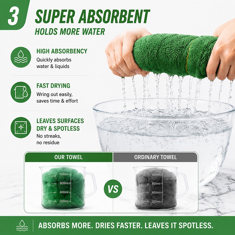 4 Pack Microfiber Car Detailing Towels 16″ x 24″ 380 GSM Lint Free Scratch Free