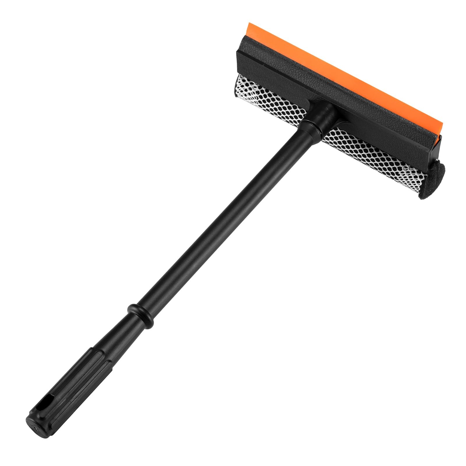 Gas Station Window Squeegee, 16 Inch Handle, 2 In 1 Car Glass Cleaner