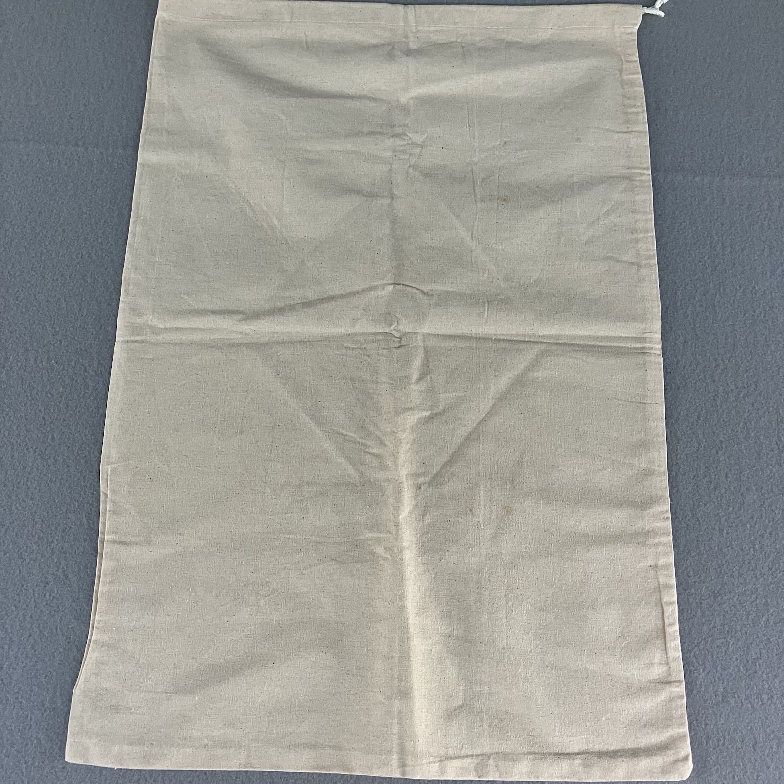 FOUR SEASONS Ivory/Beige Canvas Drawstring Laundry Bag. 25.5”x17.25”.