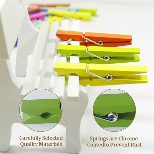 1.35 Inch Mini Clothes Pins for Photo – Colorful Small Clothes Pins – 100 Pcs