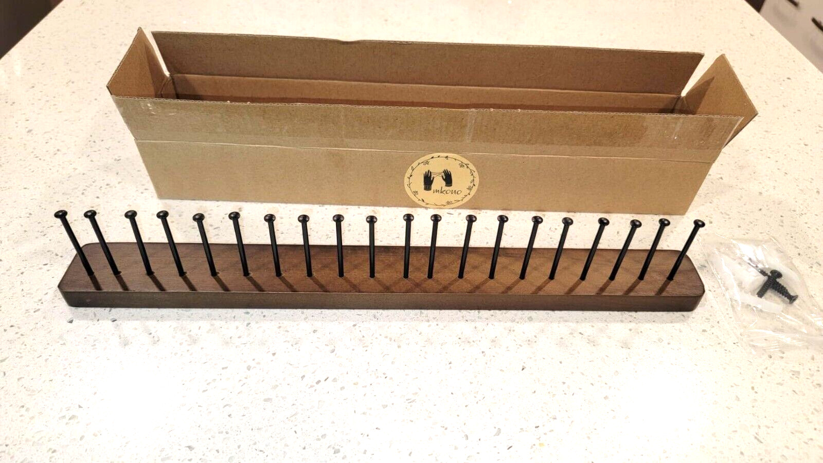 Tie Rack Wall Mounted Belt Hanger Holder Rustic Wood Tie Organizer for Men New