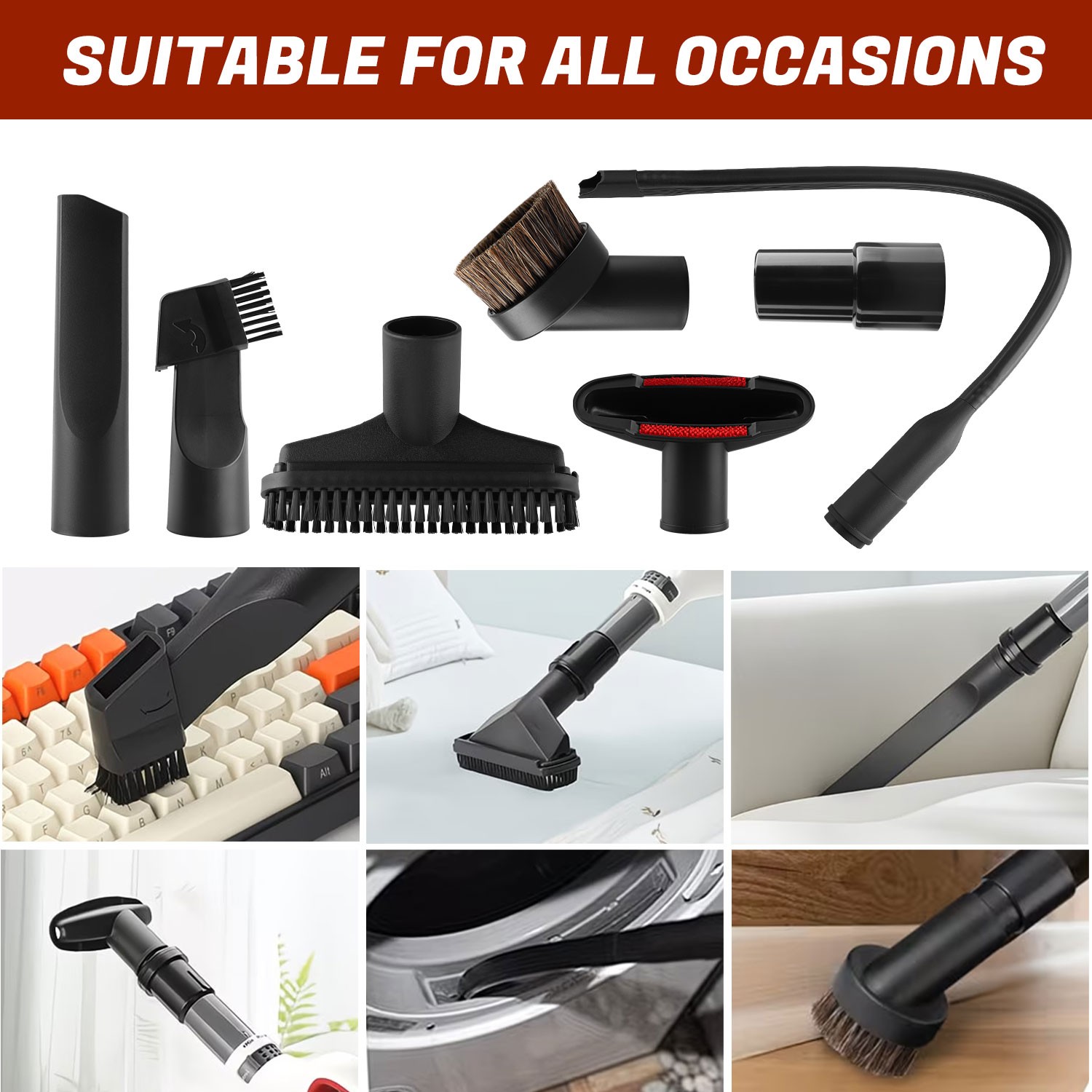 7Pcs for Shop Vac Household Cleaning Kit Attachments Vacuum Cleaner Accessories