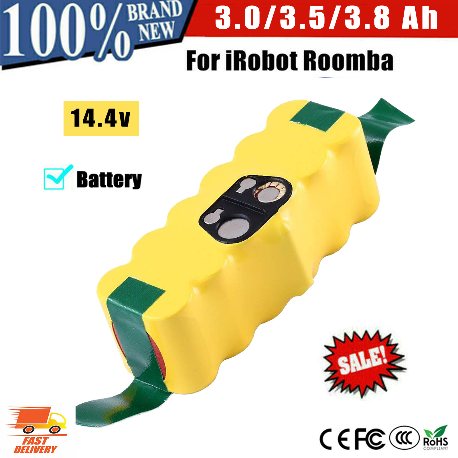 For iRobot Roomba Replace 14.4 Volt Battery Ni-MH R3 500 600 700 800 900 Series