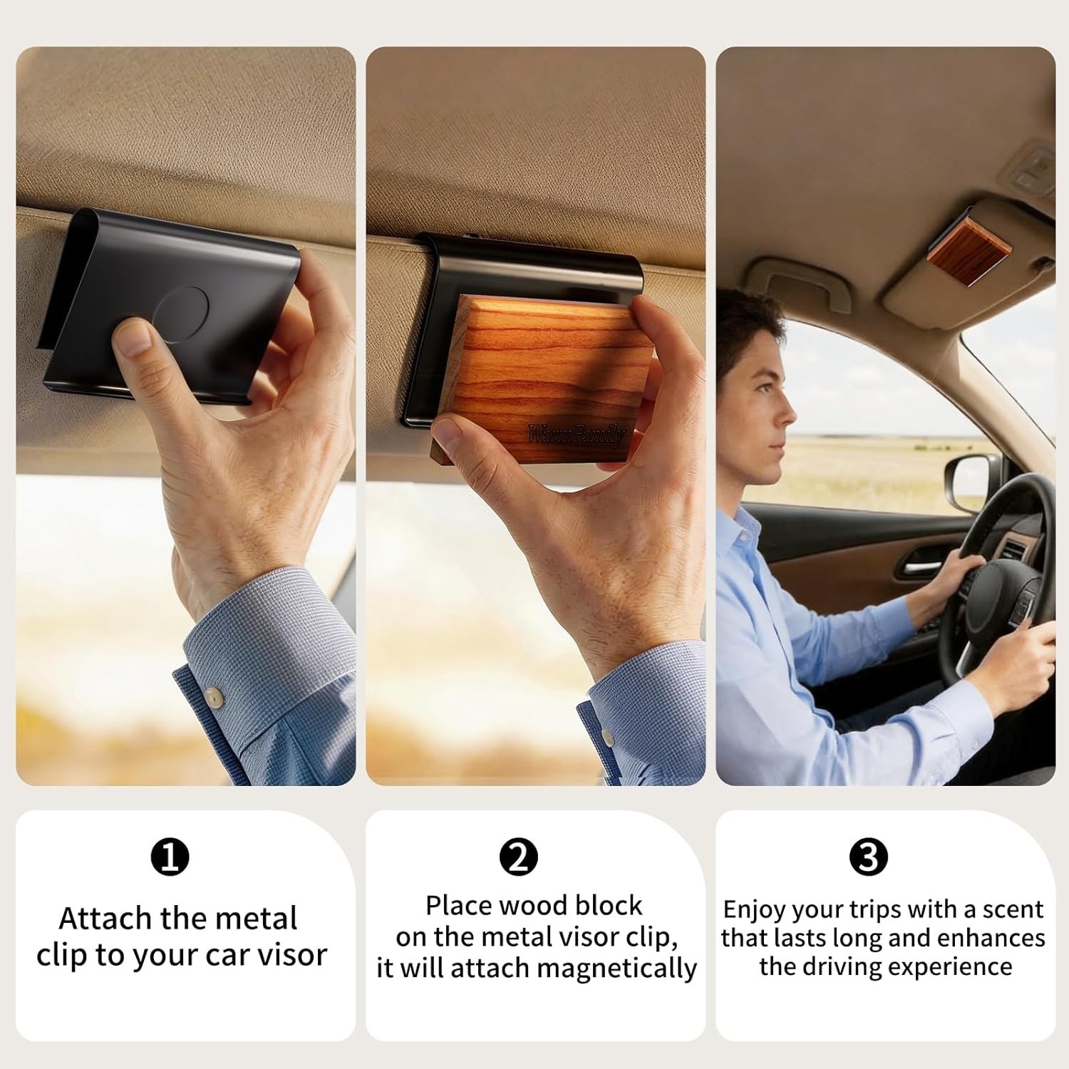 Car Air Freshener – Wood Air Freshener – Car Odor Eliminator Multi Scents