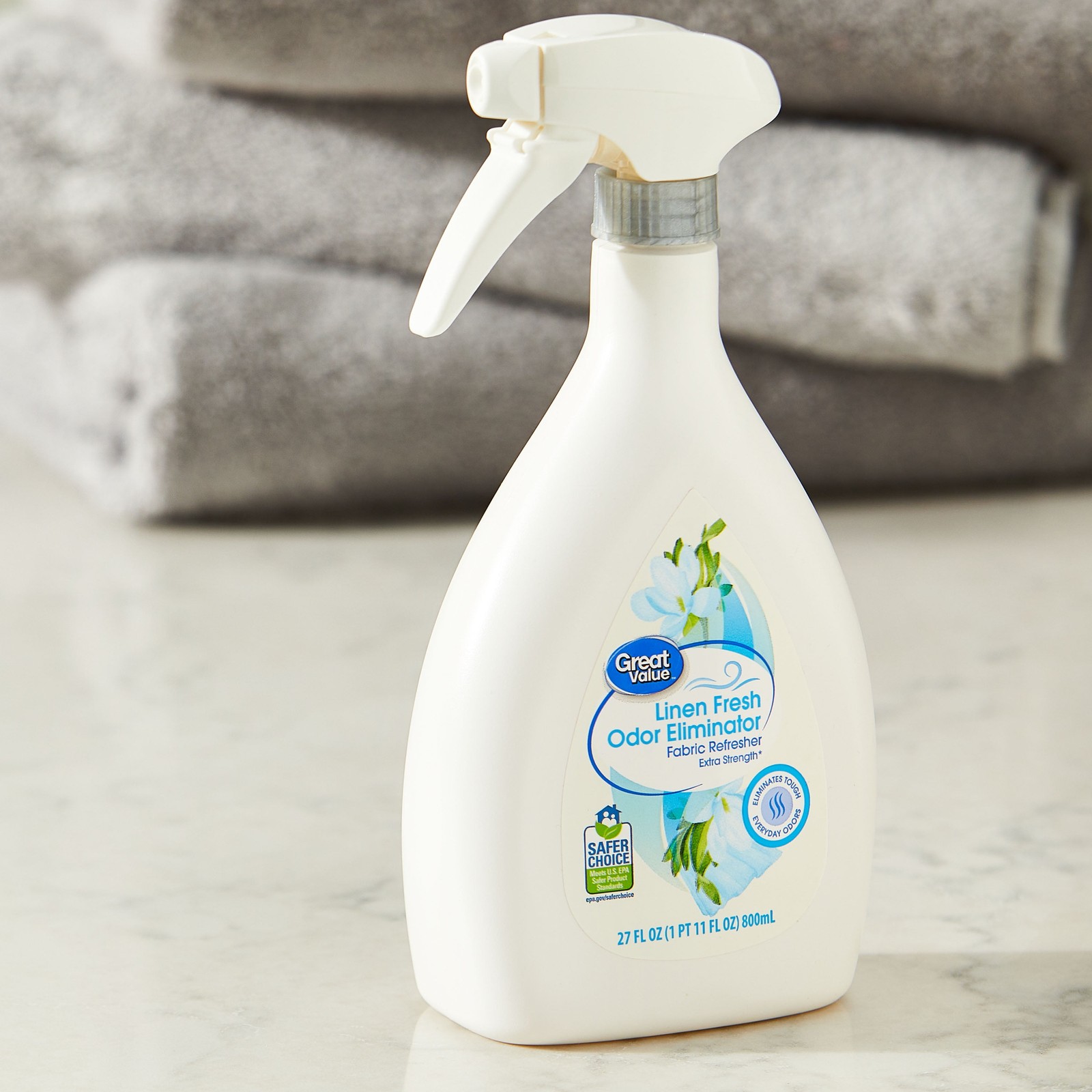 (4 pack) Great Value Fabric Air Refresher, Fresh Linen, 27 fl oz