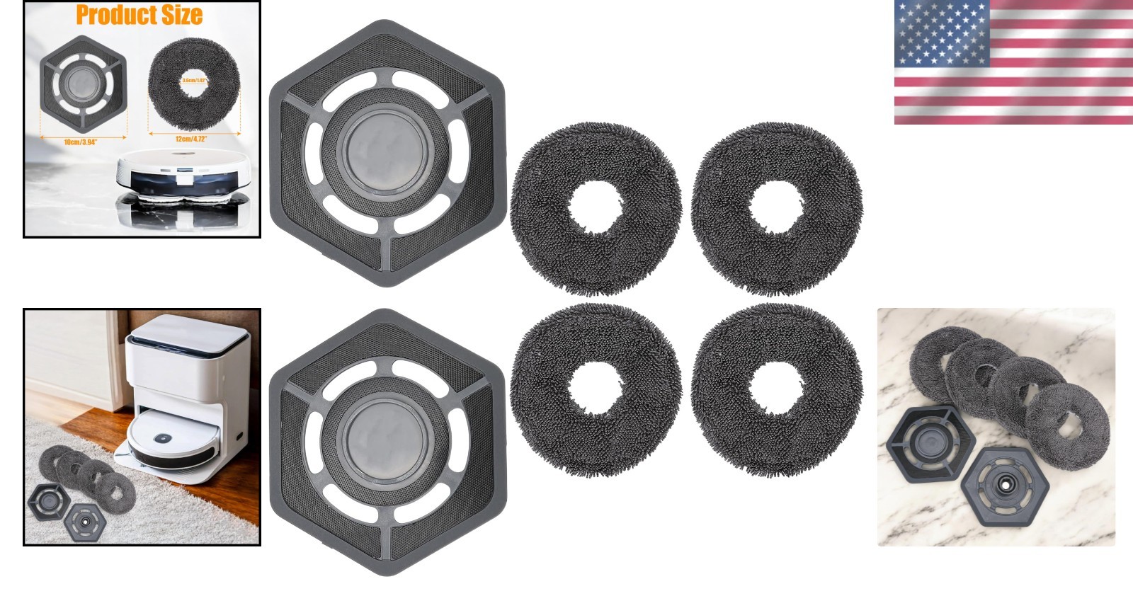 Mop Pad Holder Replacement for Yeedi Mop Station Vacuum Cleaner Tile Cleaning…