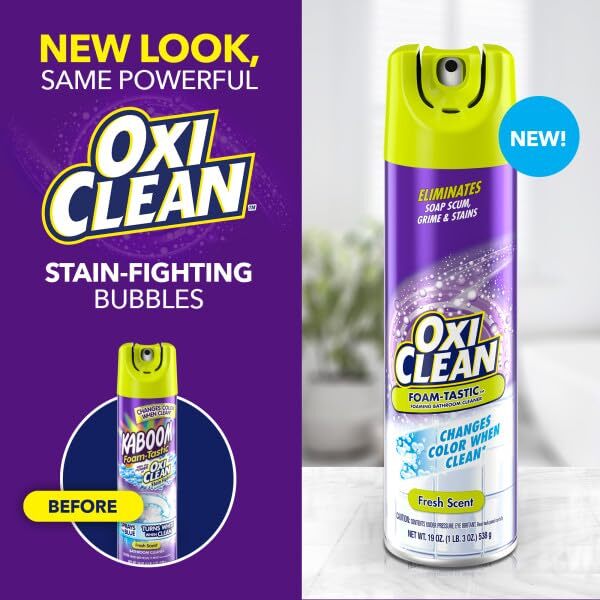Kaboom Foam Tastic Cleaner with OxiClean Fresh Scent 19 oz Pack of 2