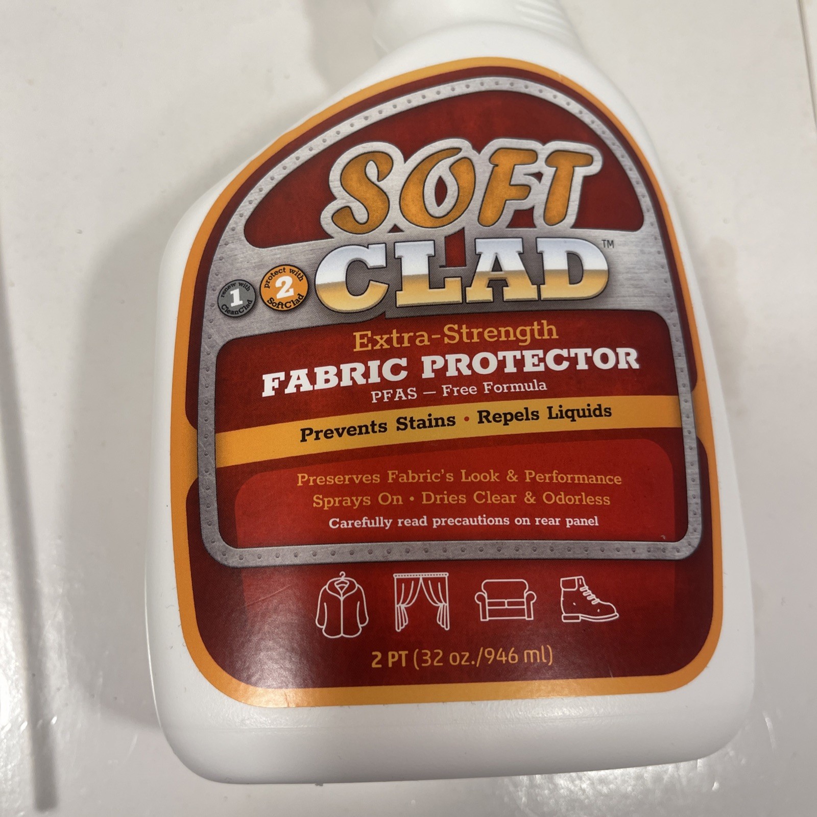 12b) SOFT CLAD Extra Strength Fabric Protector 32oz PFAS-Free Formula NEW