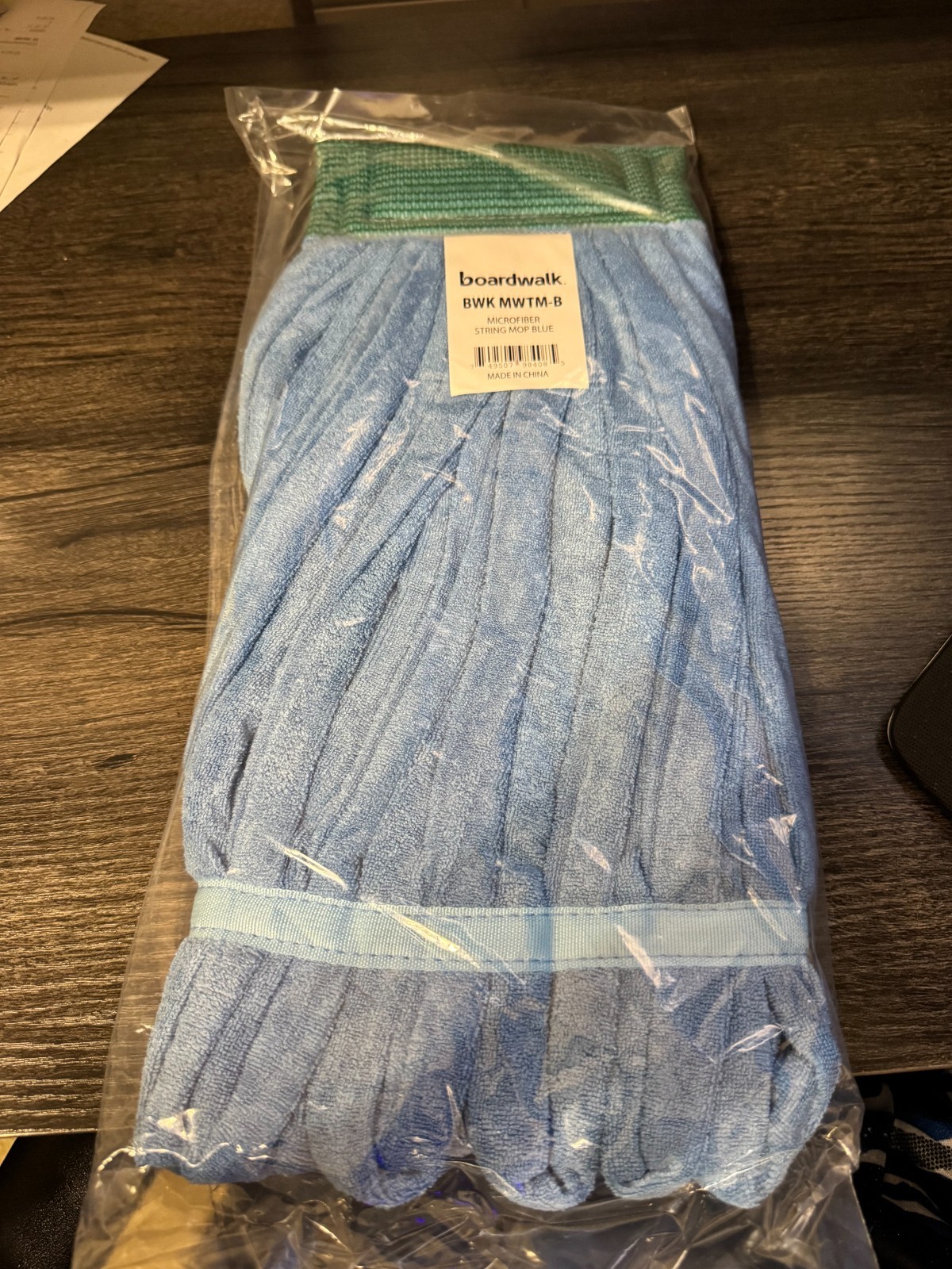 Boardwalk MWTMB Microfiber Looped-End Wet Mop Head – Medium, Blue New