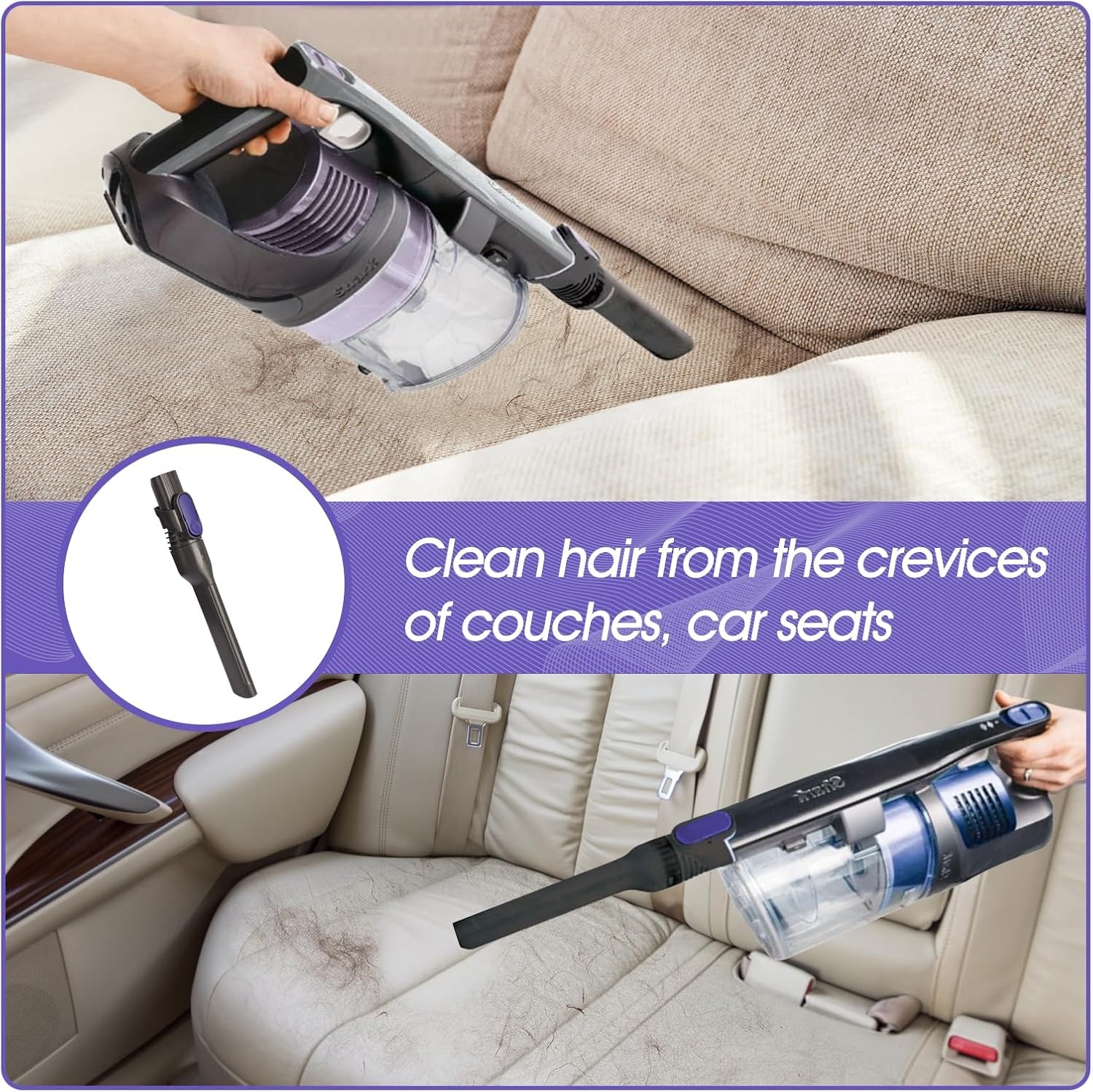 Vacuum Crevice Tool Brush Replacement Parts Compatible with Shark Pet Cordless