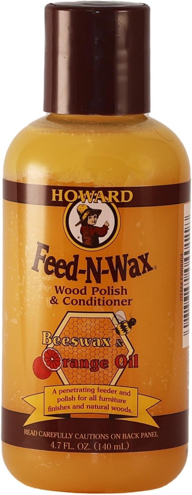 Howard FW0004 Feed-N-Wax Wood Polish and Conditioner, 4.7-Ounce