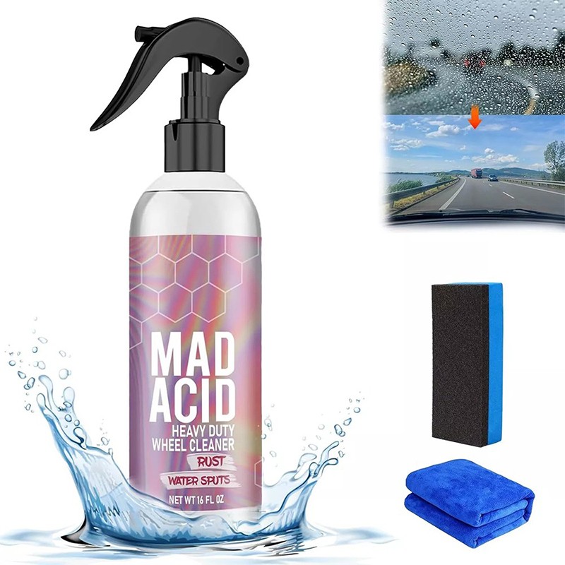 3X Mad Acid- Heavy-Duty Wheel Cleaner, Water Spot Remover for Car,Glass Cleaner