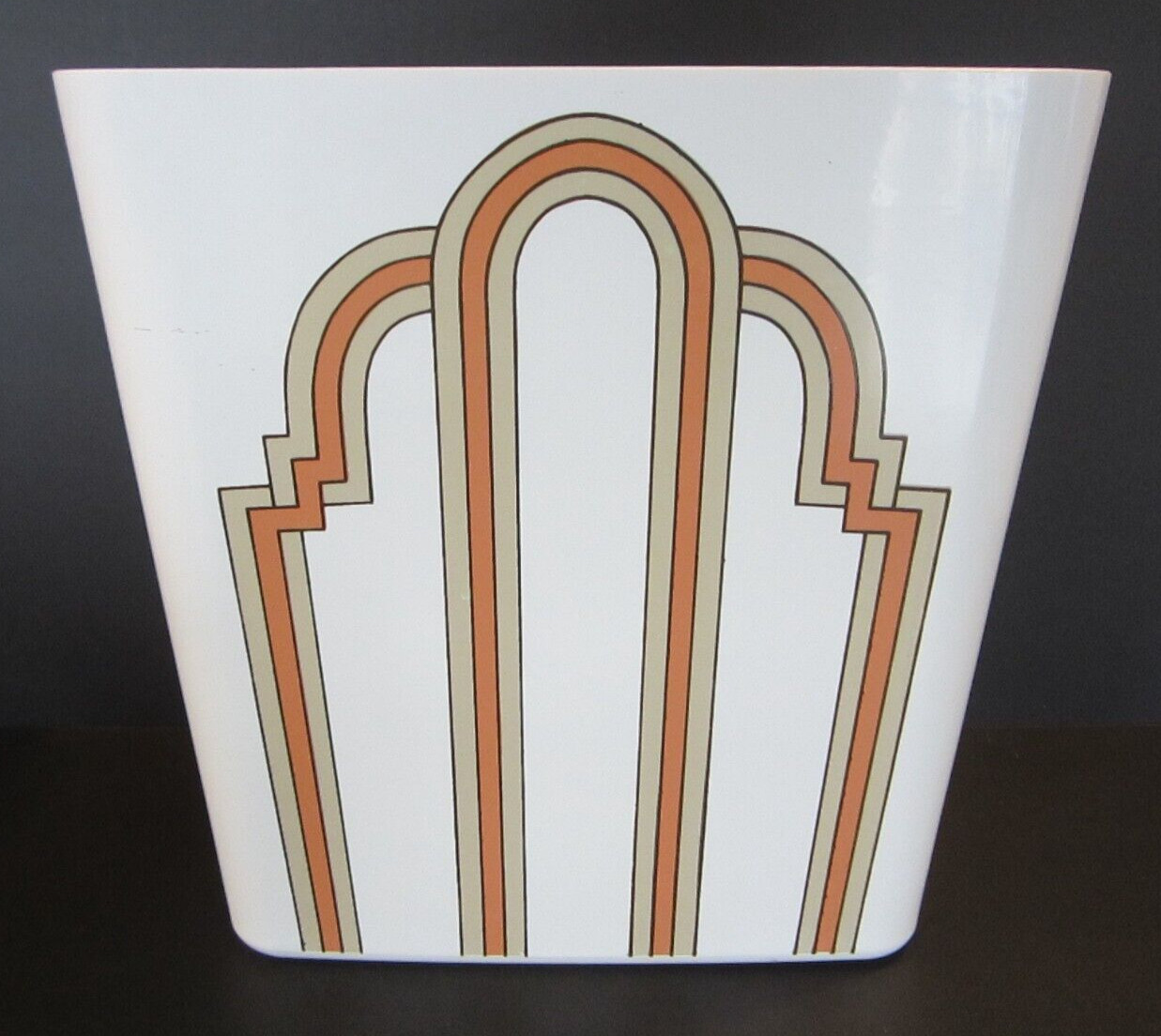 Art Deco Nouveau Garbage Bin Trash Can McGregor Bath Fashion Wastebasket Vintage