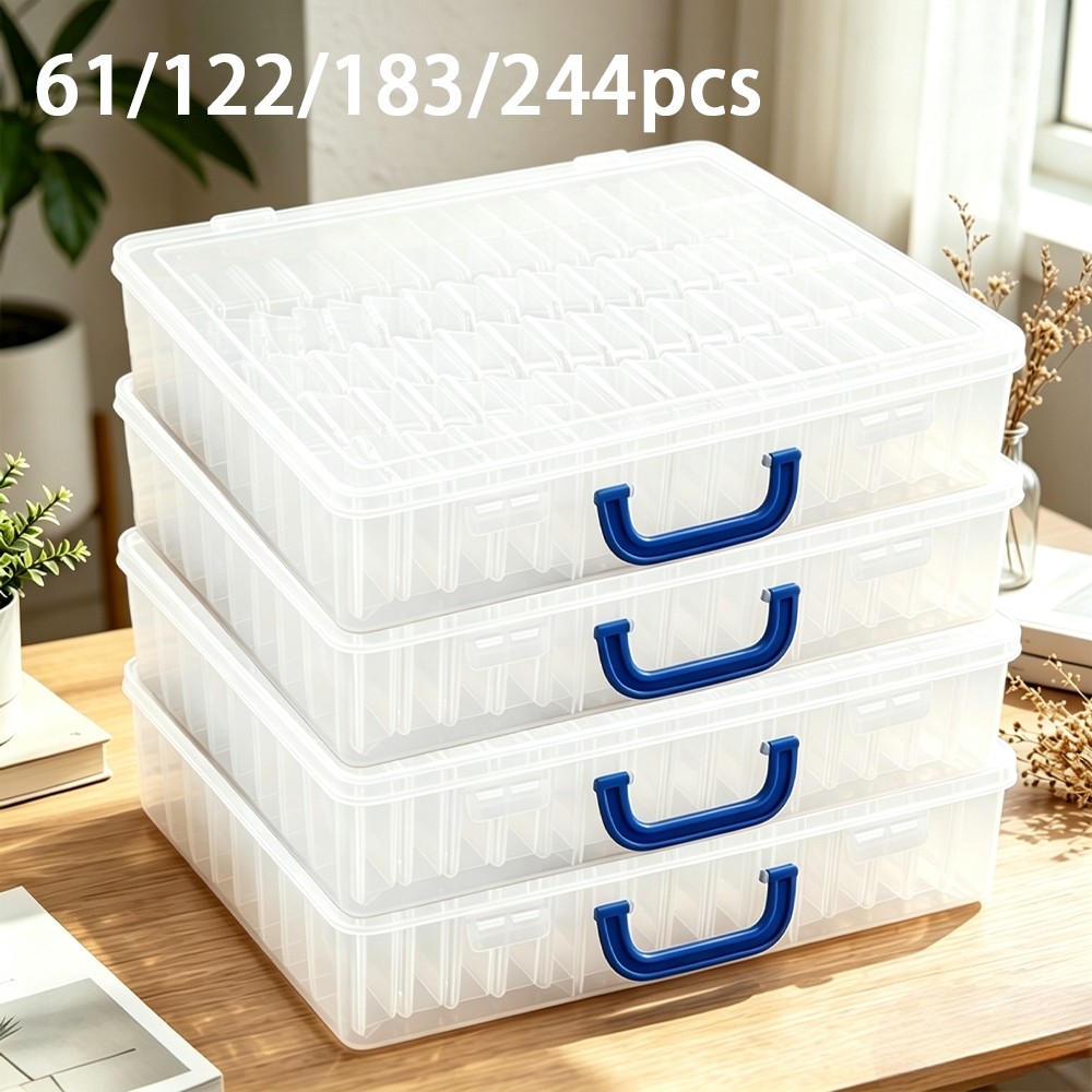60Grid Clear Jewelry Box Plastic Bead Storage Craft Container Earrings Organizer