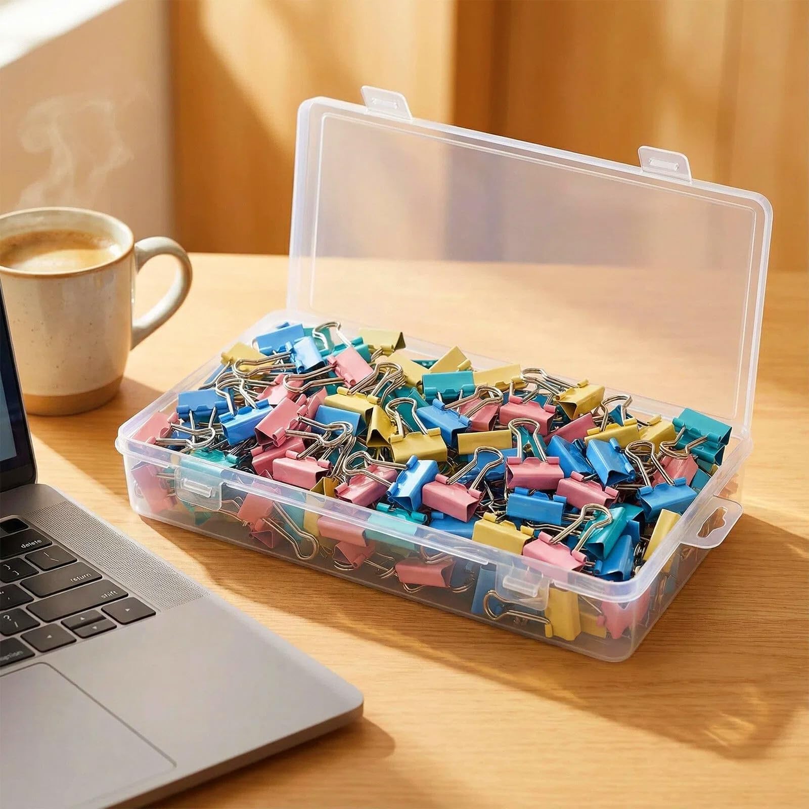 148Pcs Small Binder Clips Assorted Colored, 0.75 in/19mm, Colored