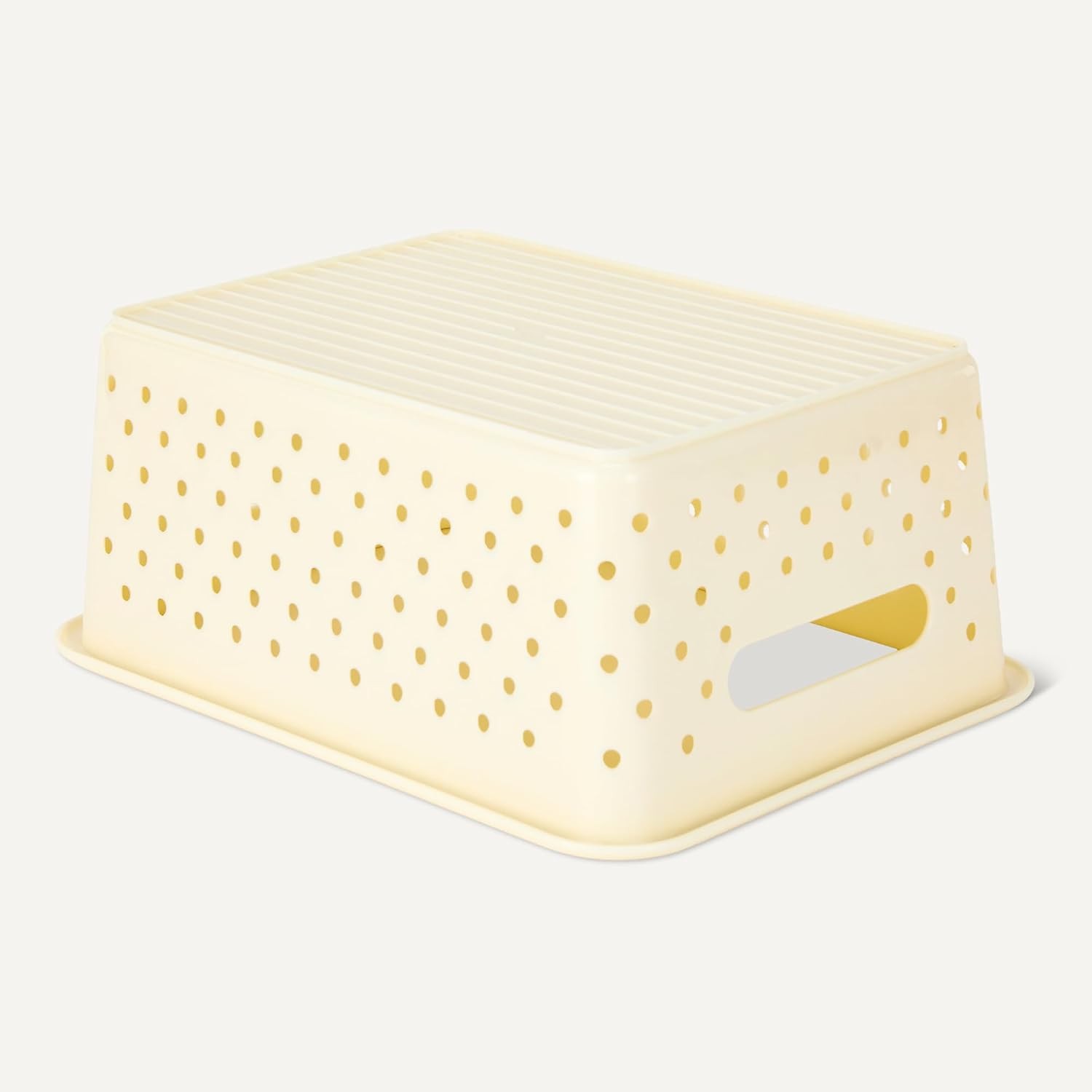 Decorative BPA-Free Plastic Storage Baskets 9.9 x 7.4 x 4.16 in Ivory 6-Pack