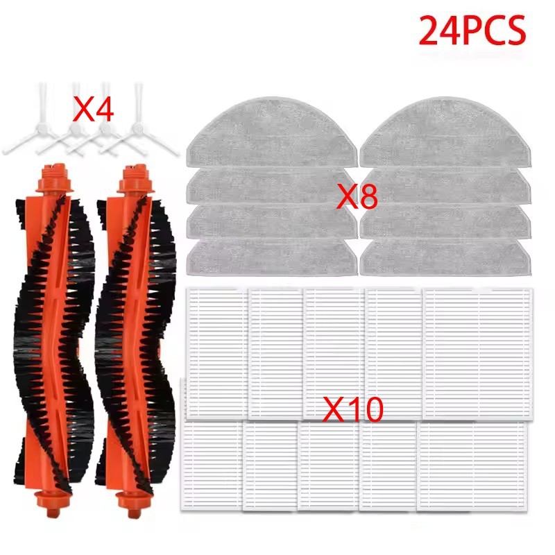 For xiaomi Robot Vacuum S20 / D106 Main Side Brush Filter Mop Replacement Parts