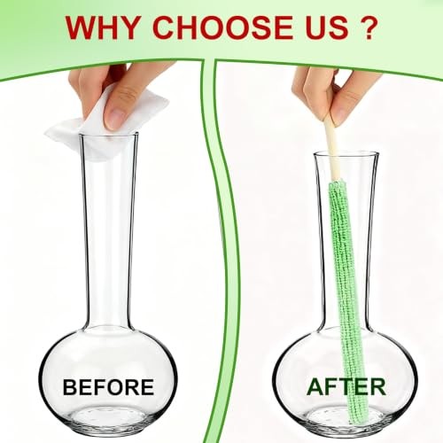12 PCS Microfiber Detail Duster Sticks – Mini Crevice Fan Cleaning Brush