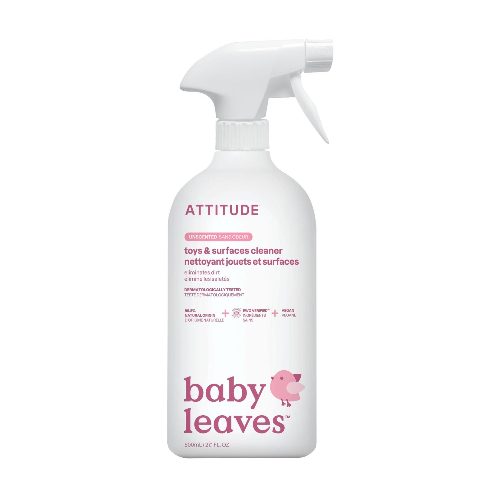 ATTITUDE Baby & Kids Toy Cleaner Spray, EWG Verified, 27.1 Fl Oz (Pack of 1)